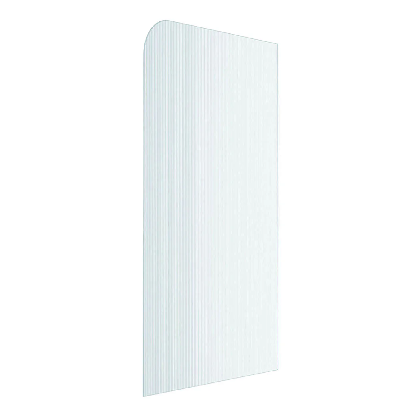 10mm Frameless Curved Fluted Shower Screen Fixed Panel - Image 2