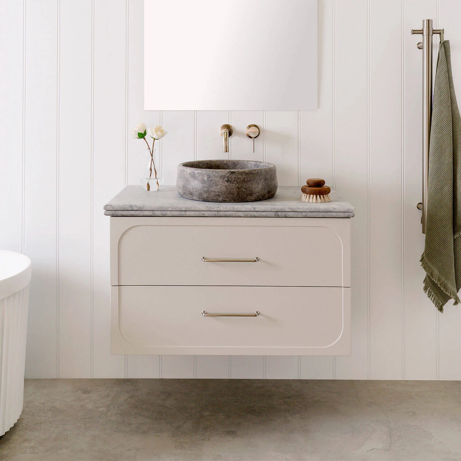 Arlo Natural Stone Above Counter Basin 400mm - Image 6