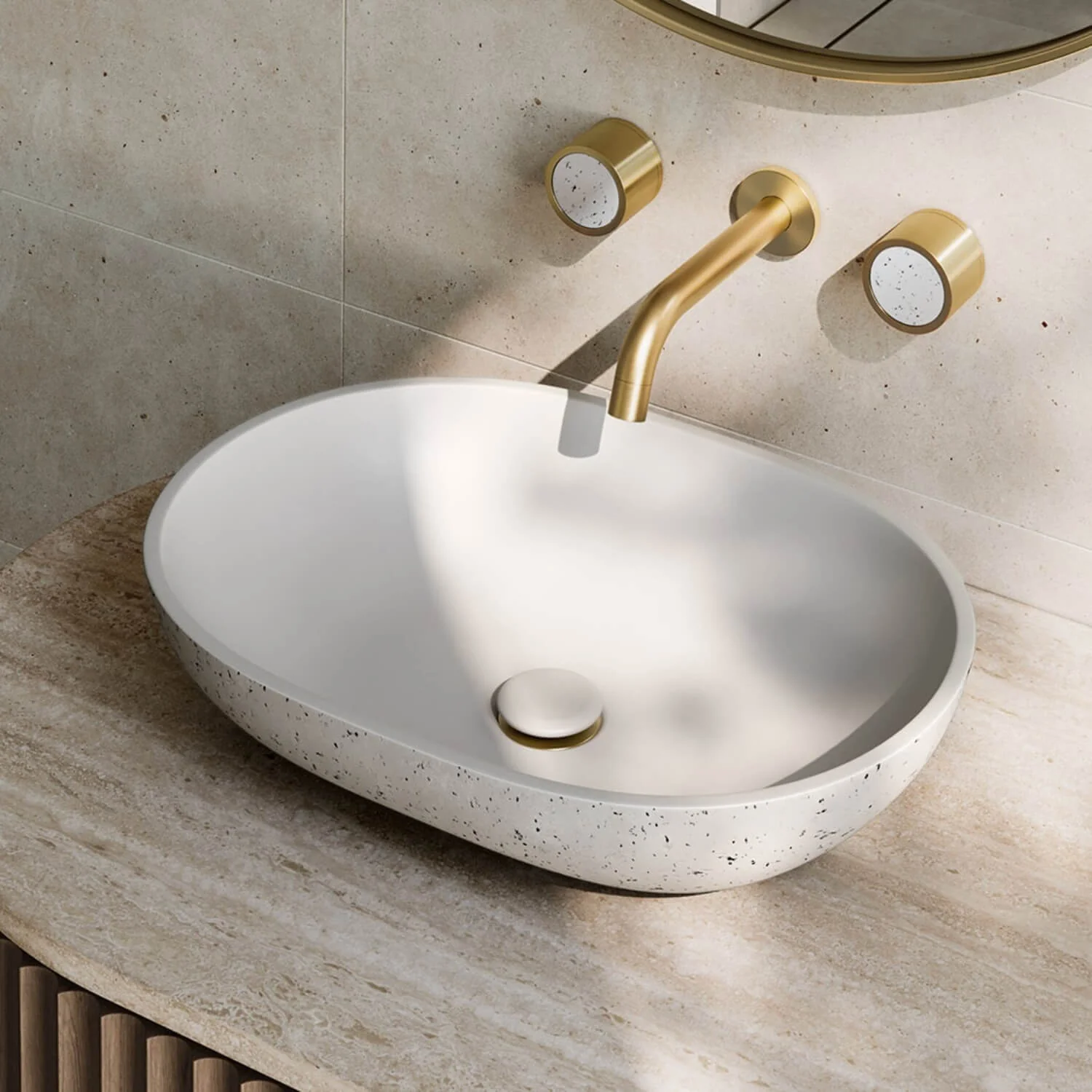Atelis Oval Concrete Basin 520mm - Image 4