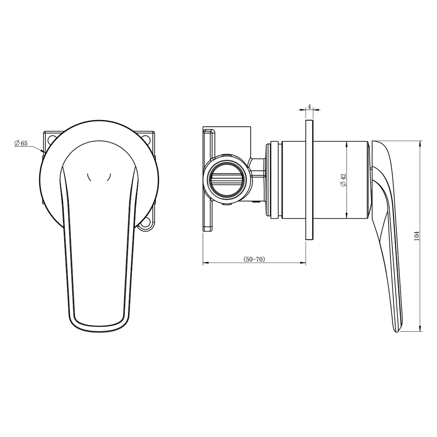 Berlin Round Wall Mixer - Image 7