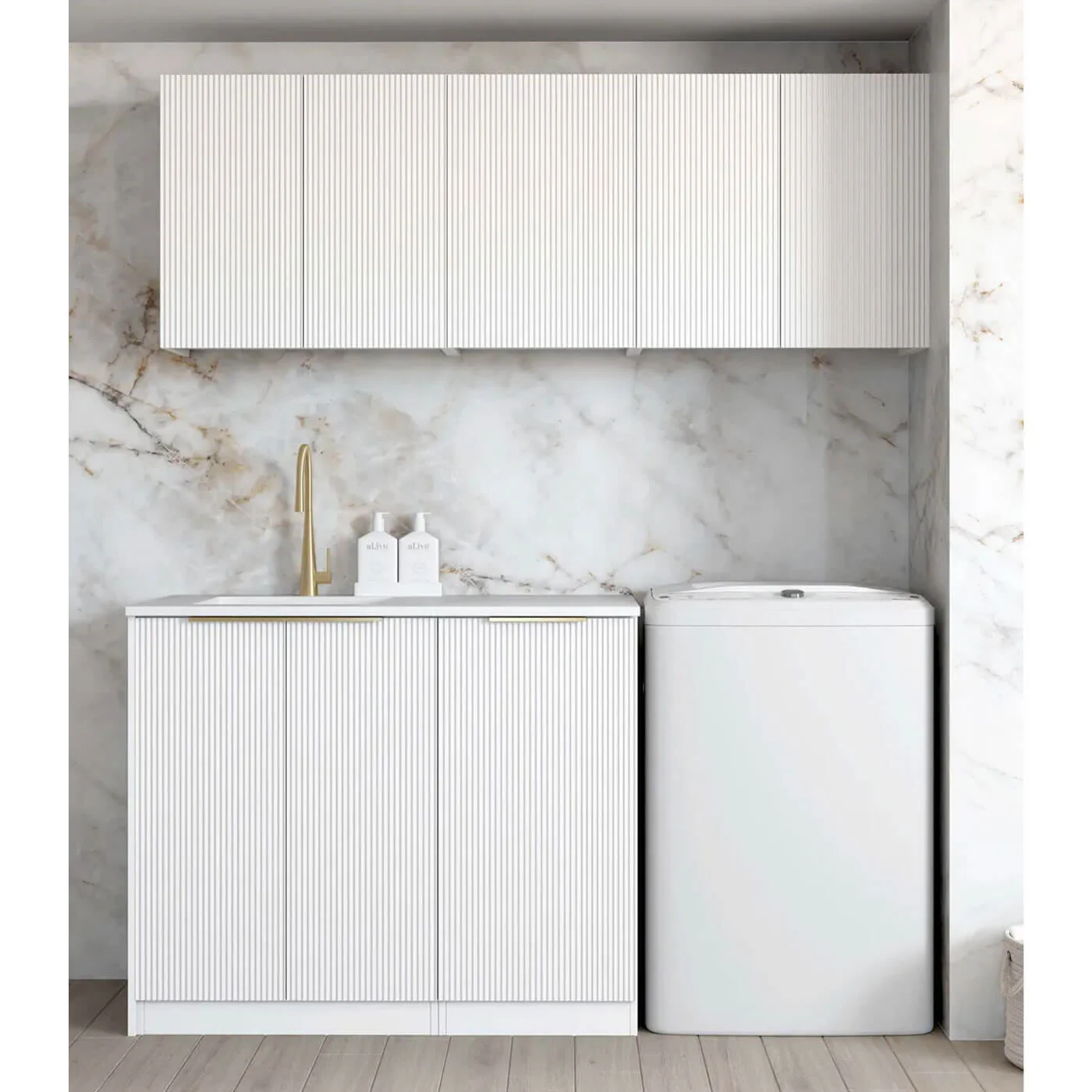 Bondi Fluted Laundry Cabinet Kit 1715mm - Image 3