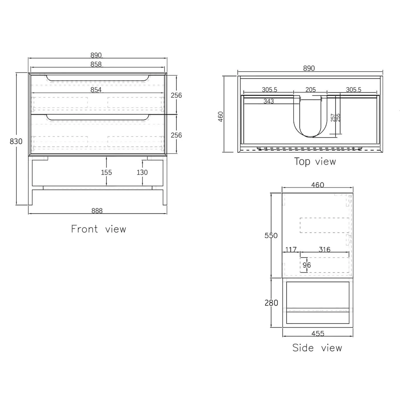 Byron Natural Oak Soft Close Wall Hung Vanity - Image 10