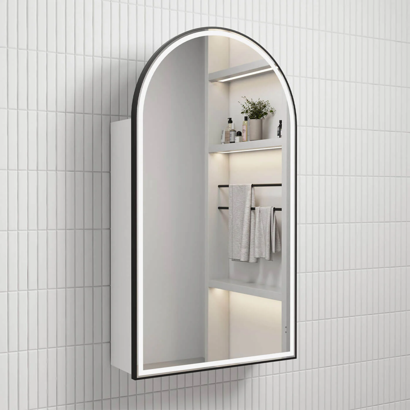 Canterbury LED Mirror Shaving Cabinet 500x900mm - Image 4