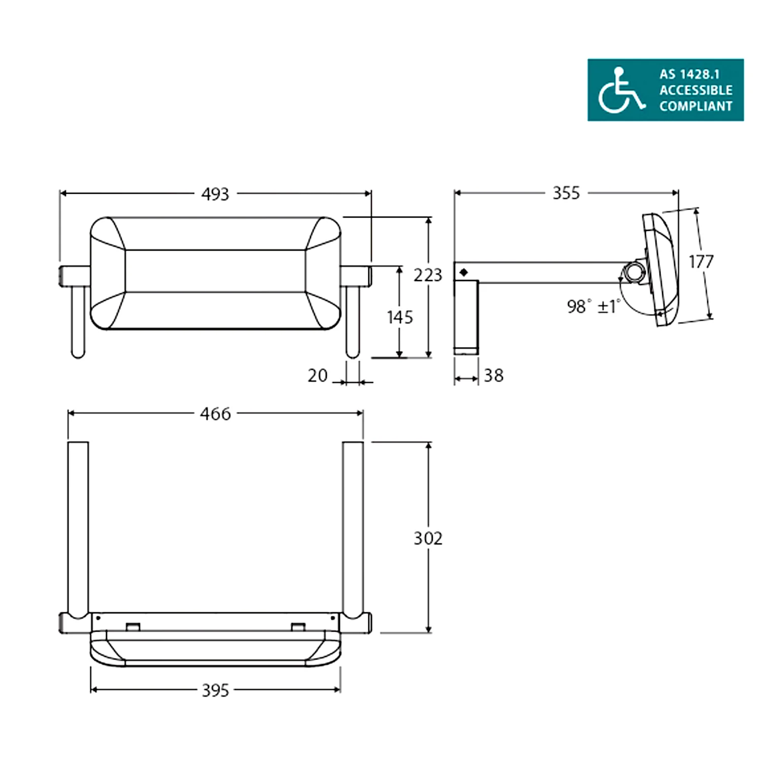Care Stainless Steel Back Rest - Image 7