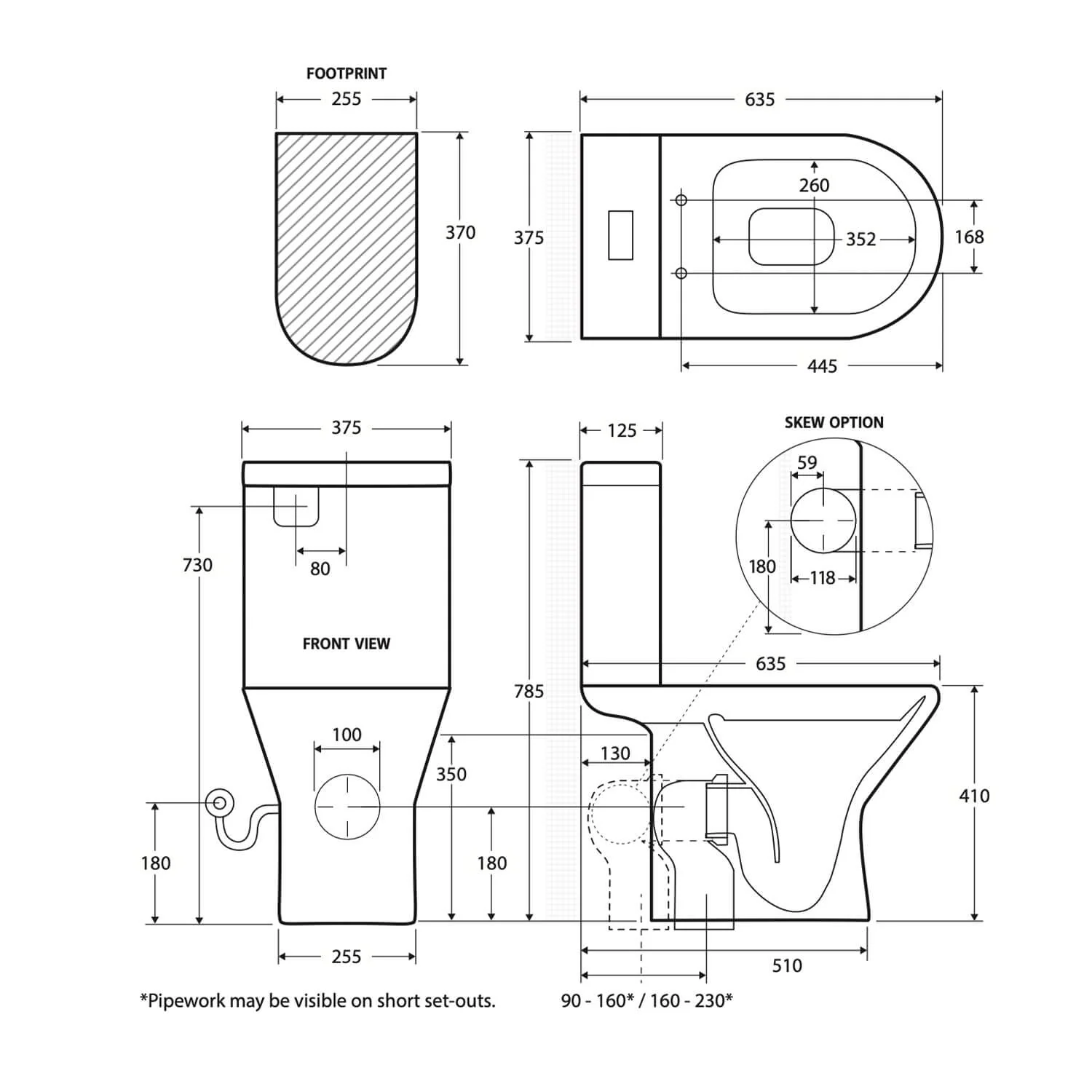 Chica Rimless Close Coupled Toilet - Image 3