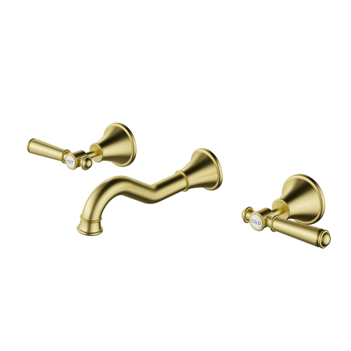 Clasico Brass Handle Assembly Tap Wall Set - Image 2