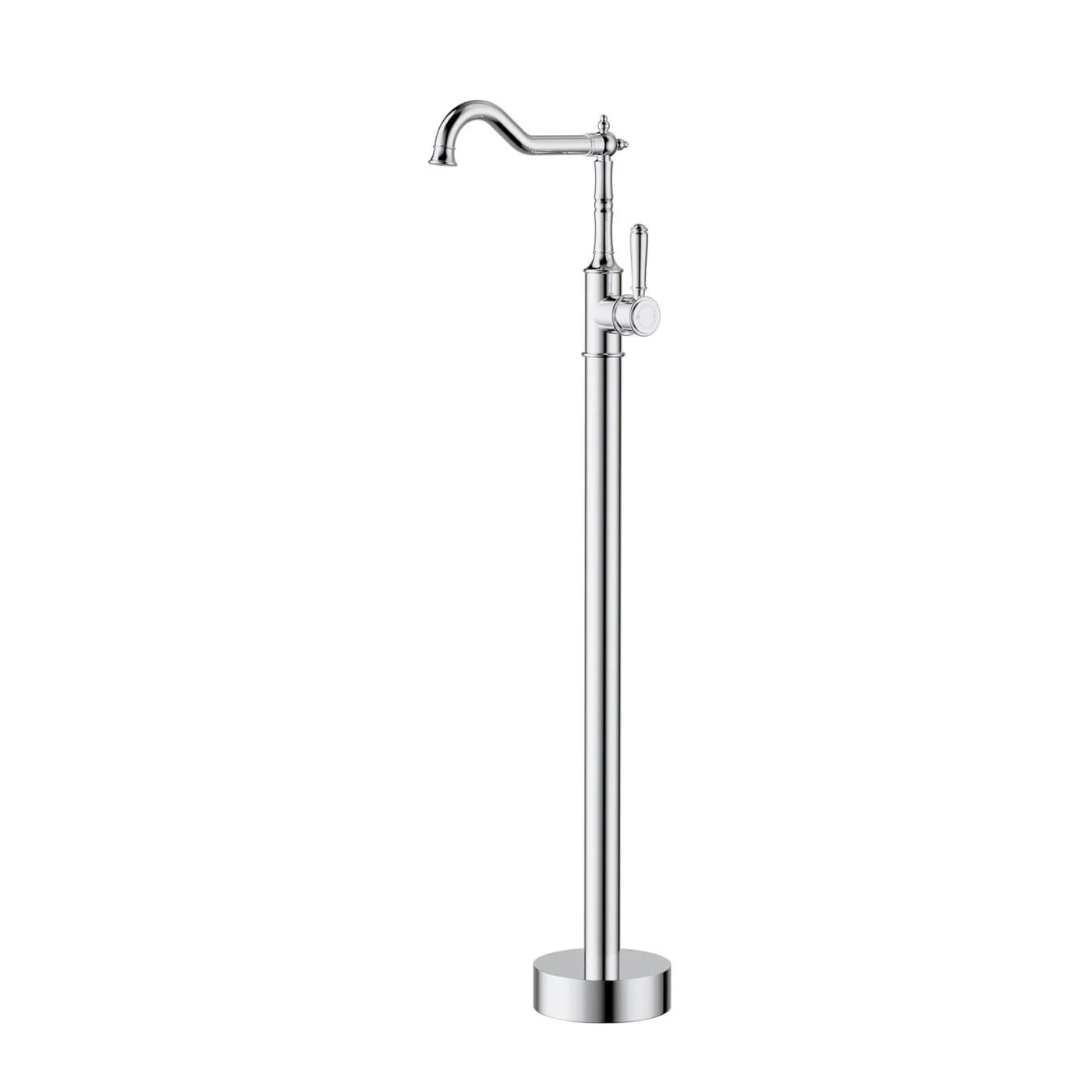 Clasico Brass Handle Freestanding Bathtub Spout - Image 3