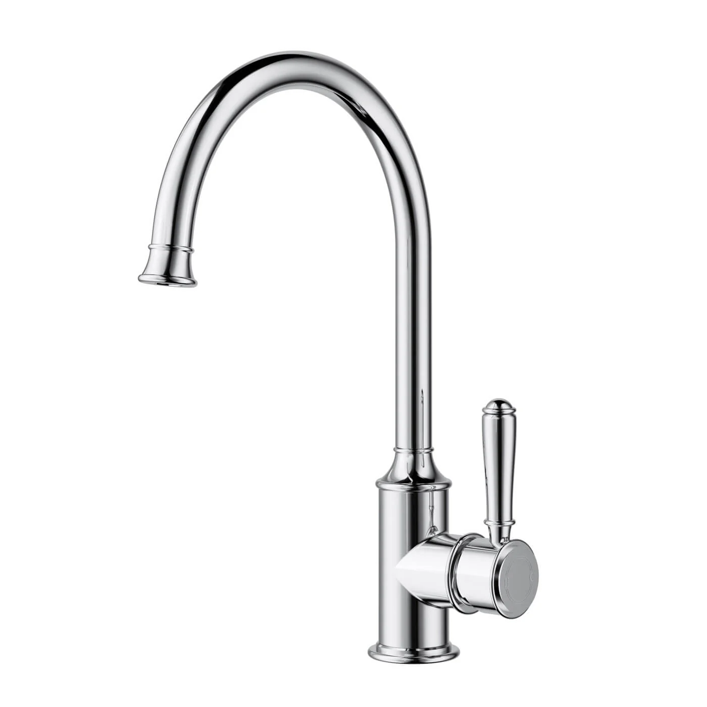 Clasico Gooseneck Brass Handle Sink Mixer - Image 3