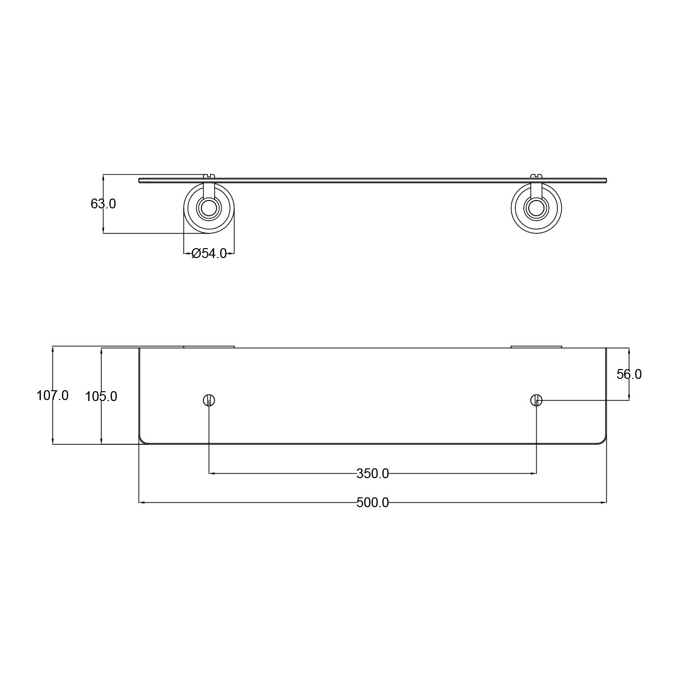 Clasico Heritage Glass Shelf - Image 5