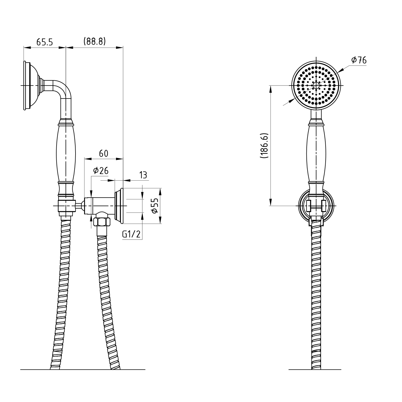 Clasico Tilting Shower Handset - Image 5
