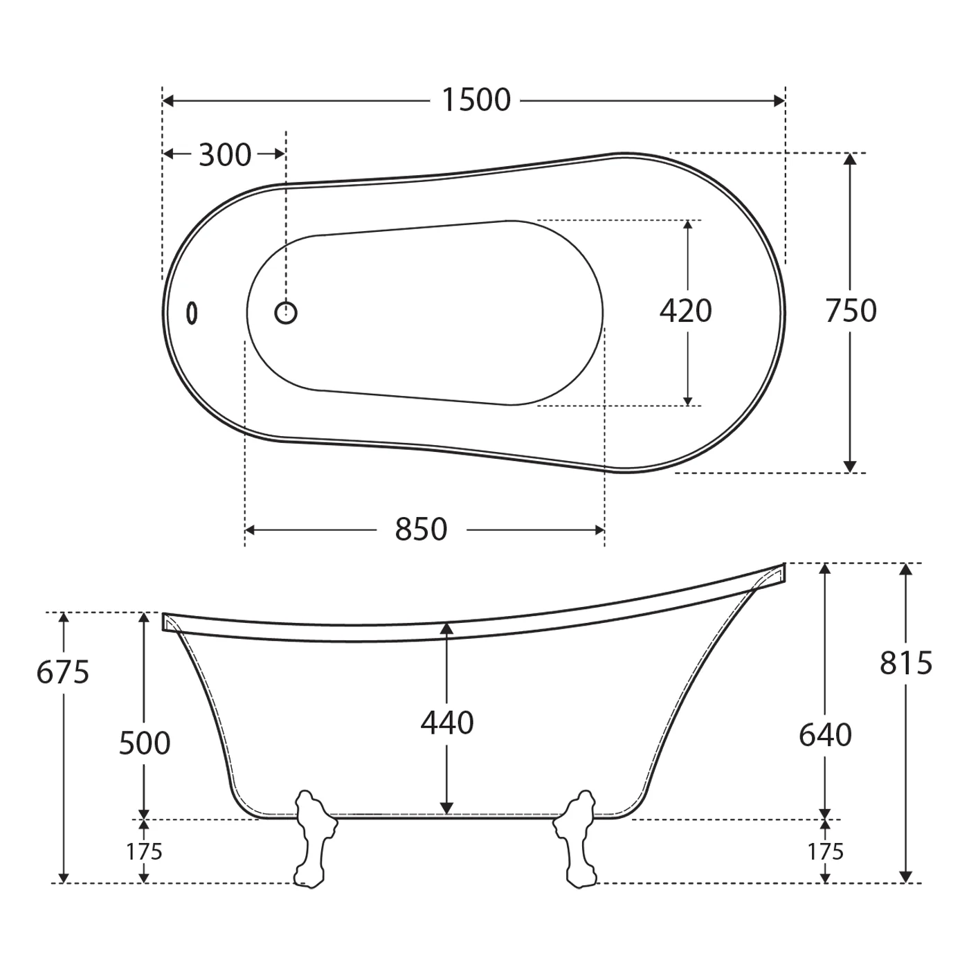Clawfoot Heritage Freestanding Bathtub - Image 4