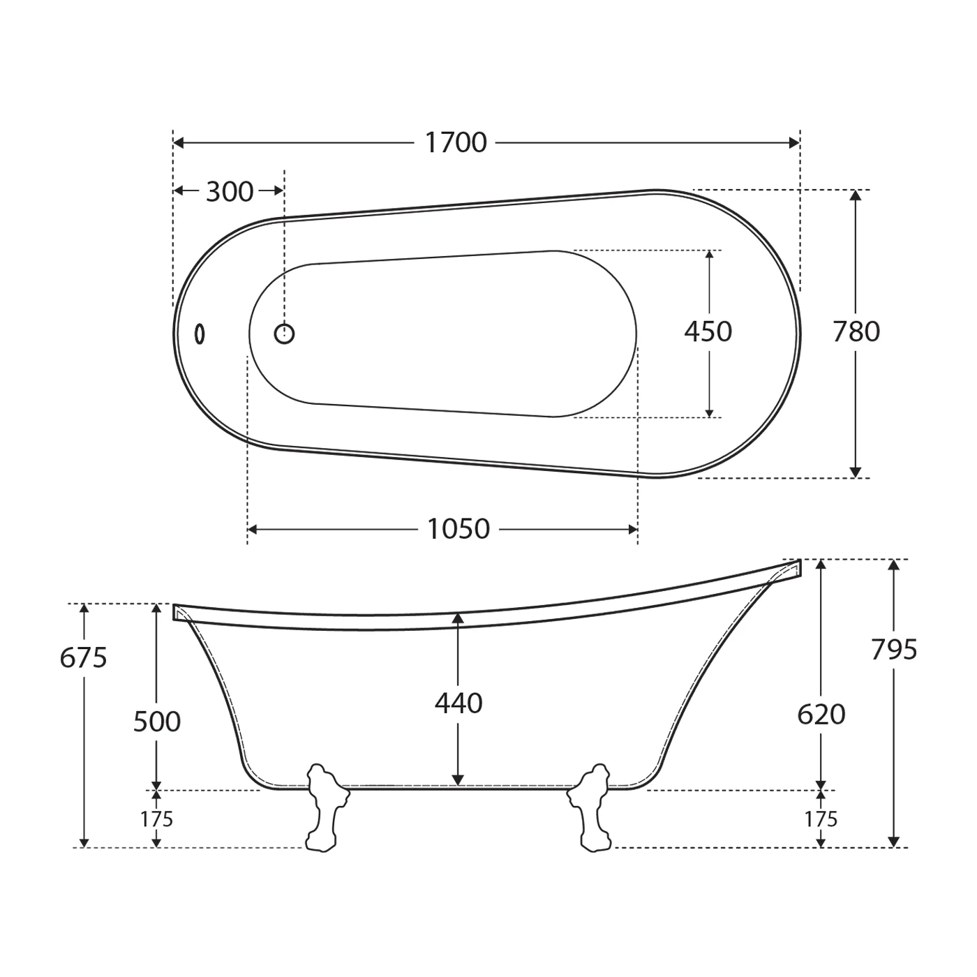 Clawfoot Heritage Freestanding Bathtub - Image 5