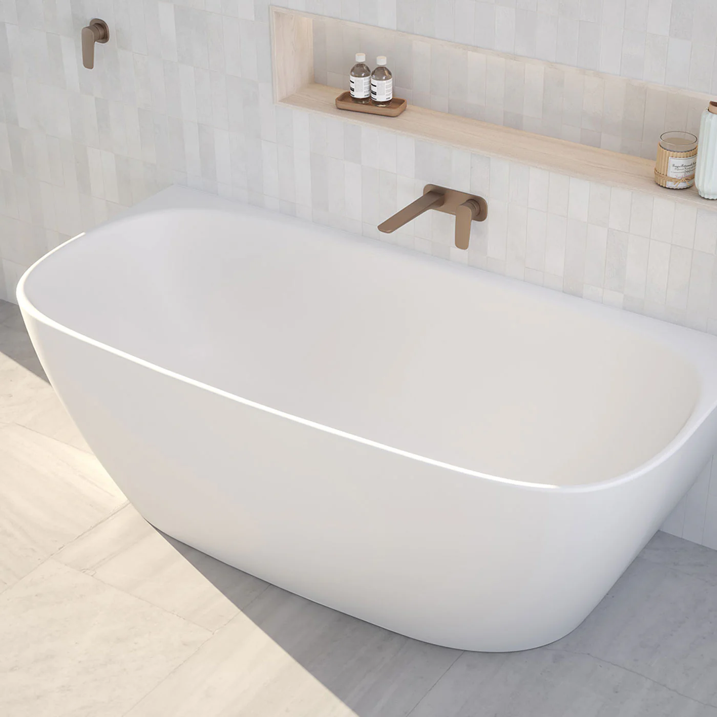 Contura II Back to Wall Acrylic Bathtub - Image 5