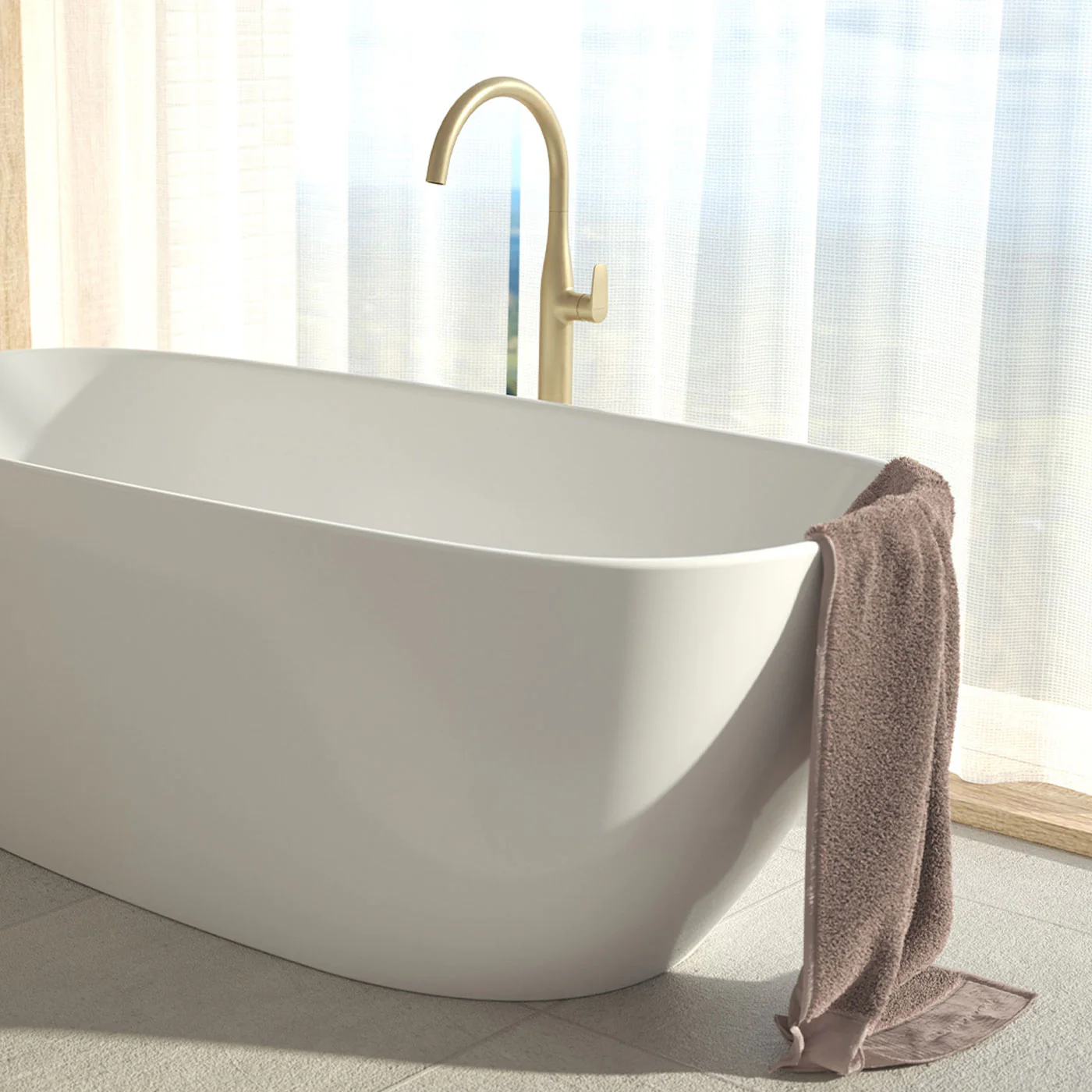 Contura II Freestanding Acrylic Bathtub - Image 3