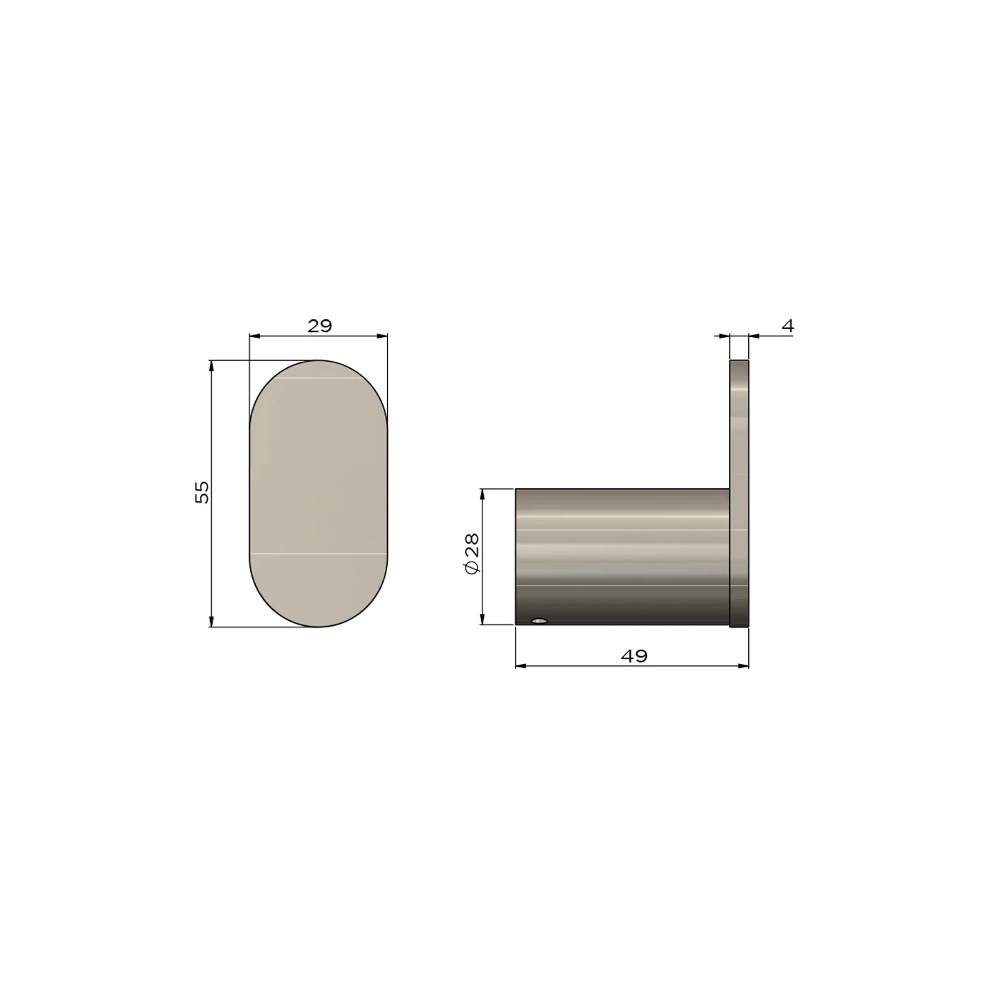 Curvae Single Robe Hook - Image 8