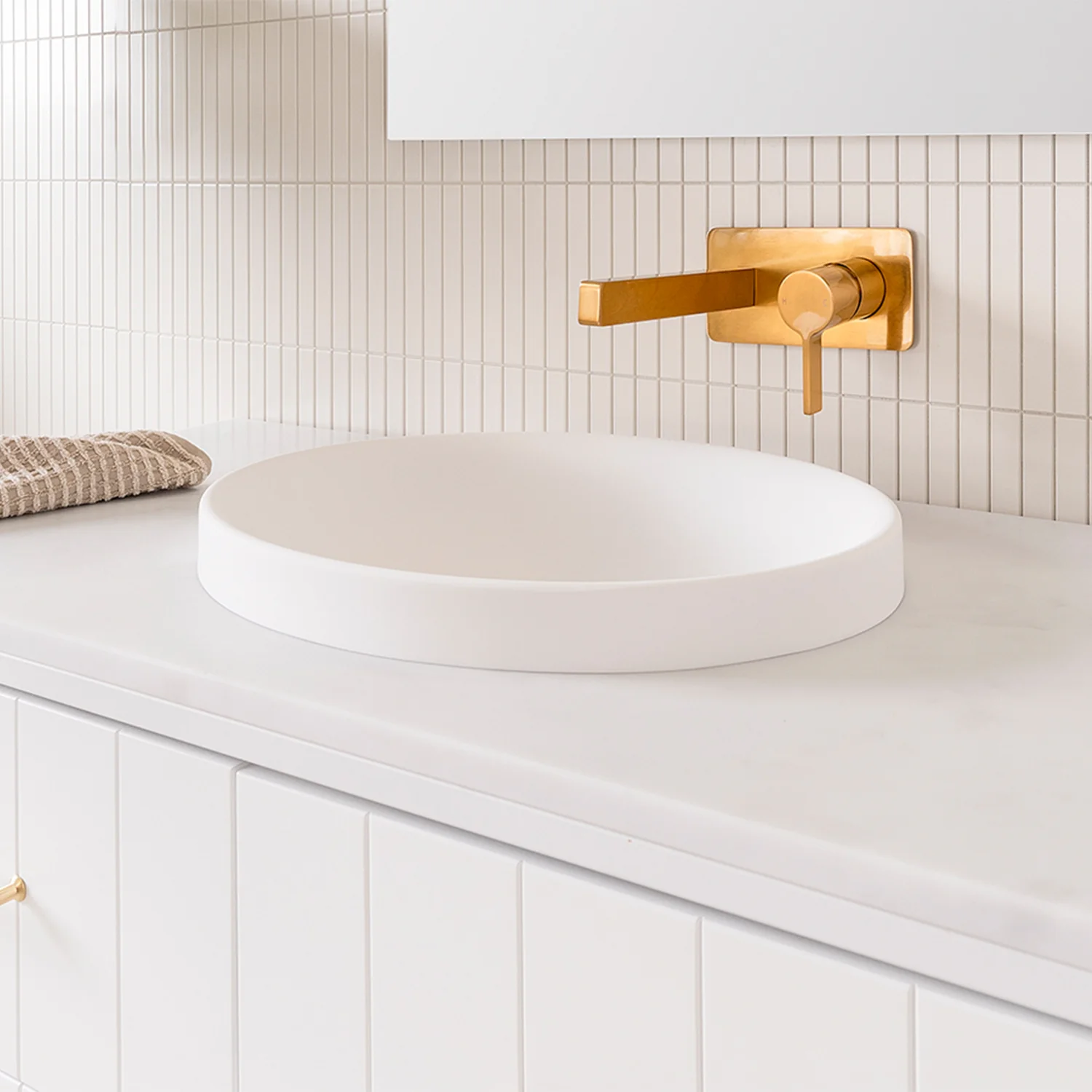 Dignity Inset Oval Solid Surface Basin 495x365mm - Image 2