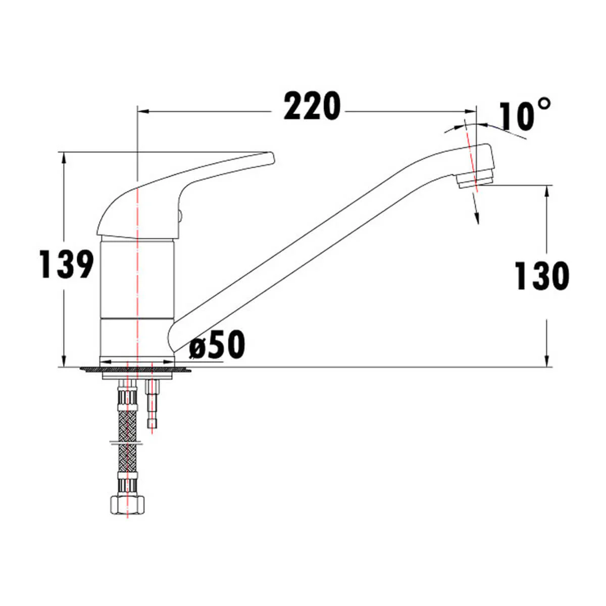 Disable Care DDA Kitchen Laundry Sink Mixer - Image 3
