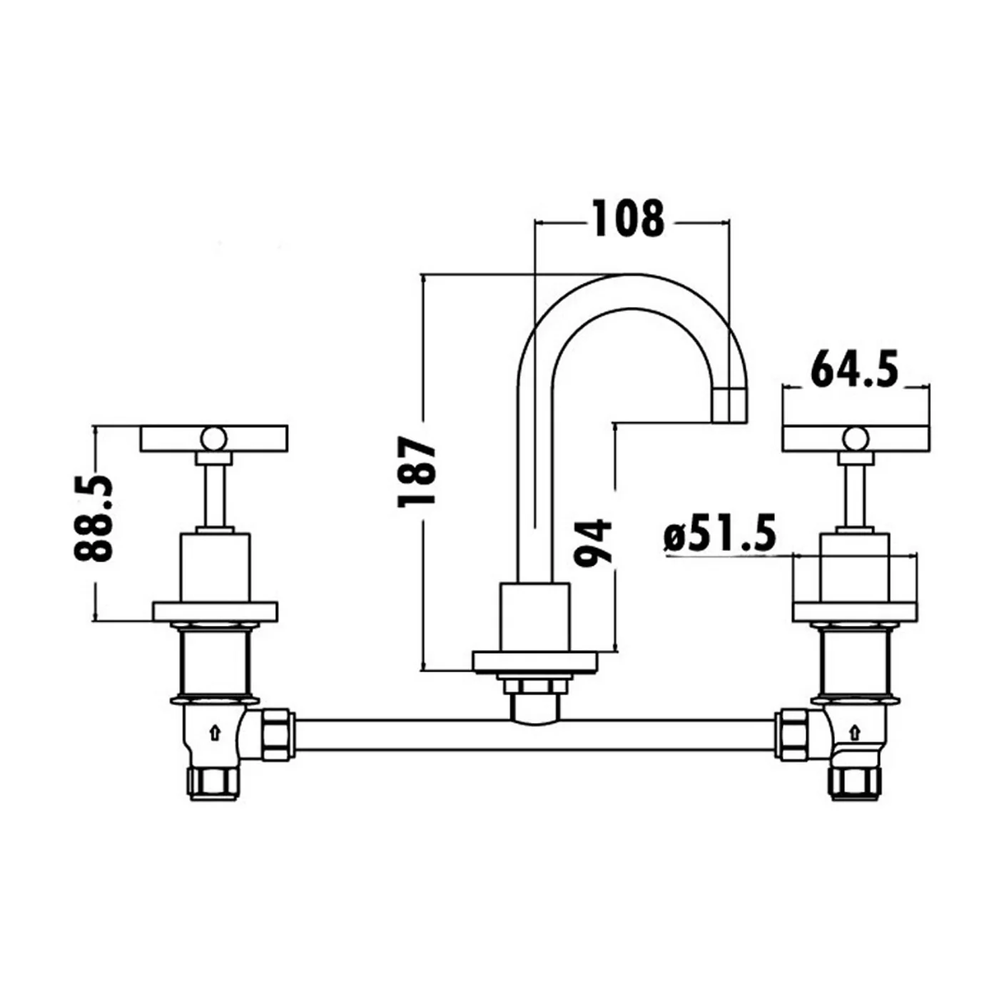 Eli Jumper Valve Hob Assembly Tap Spout Set - Image 5