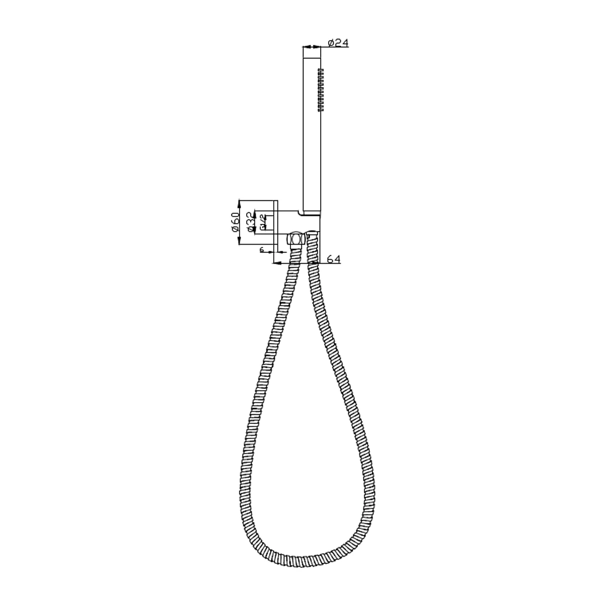 Eli Round Stick Handset Shower Head Wand - Image 6