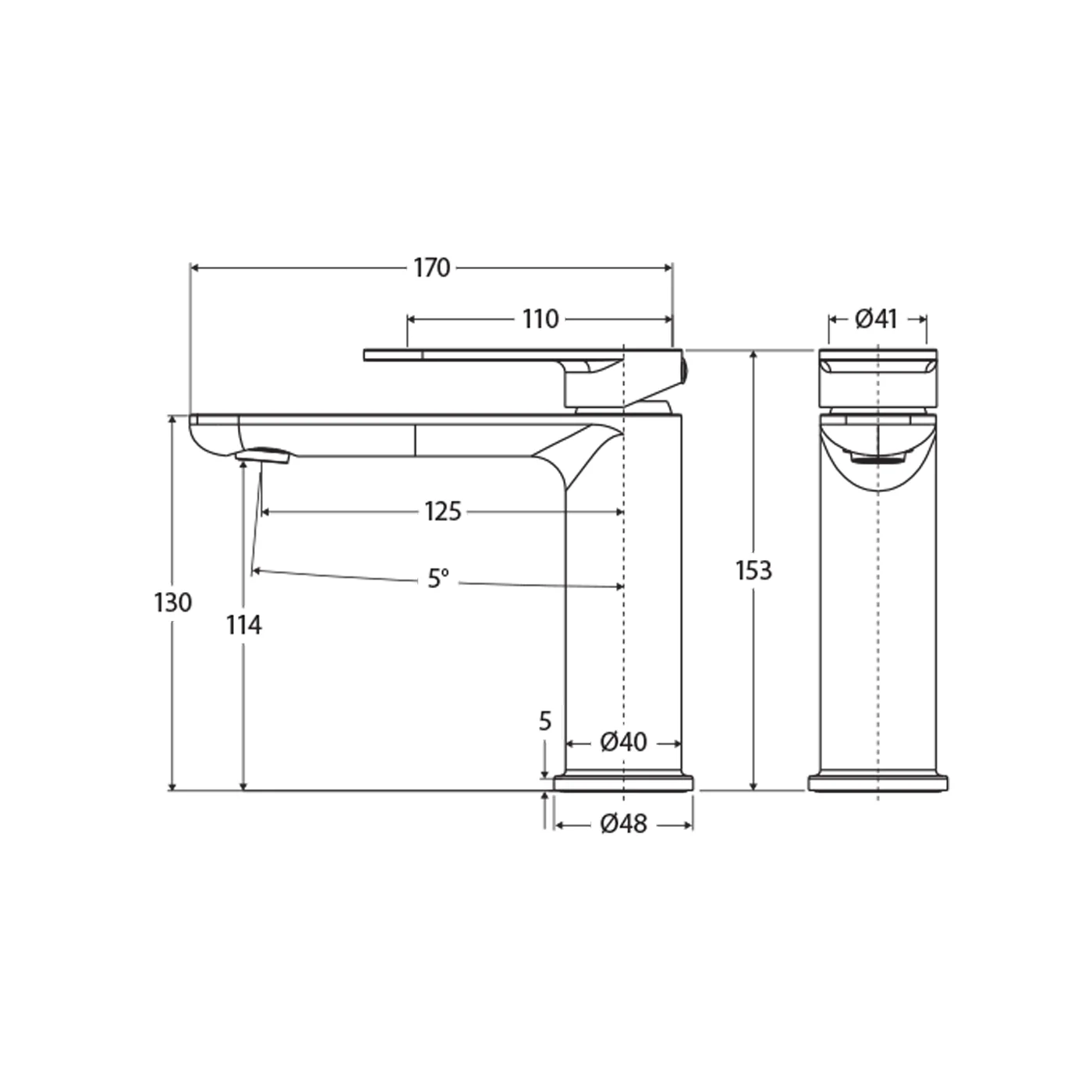 Empire Slim Cold Start Short Basin Mixer - Image 6