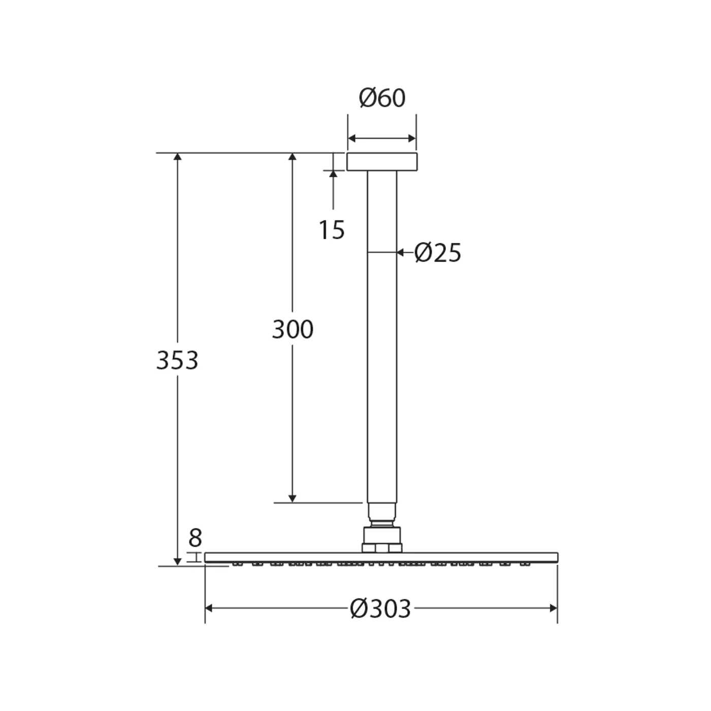 Empire Slim Vertical Shower Head Set - Image 6