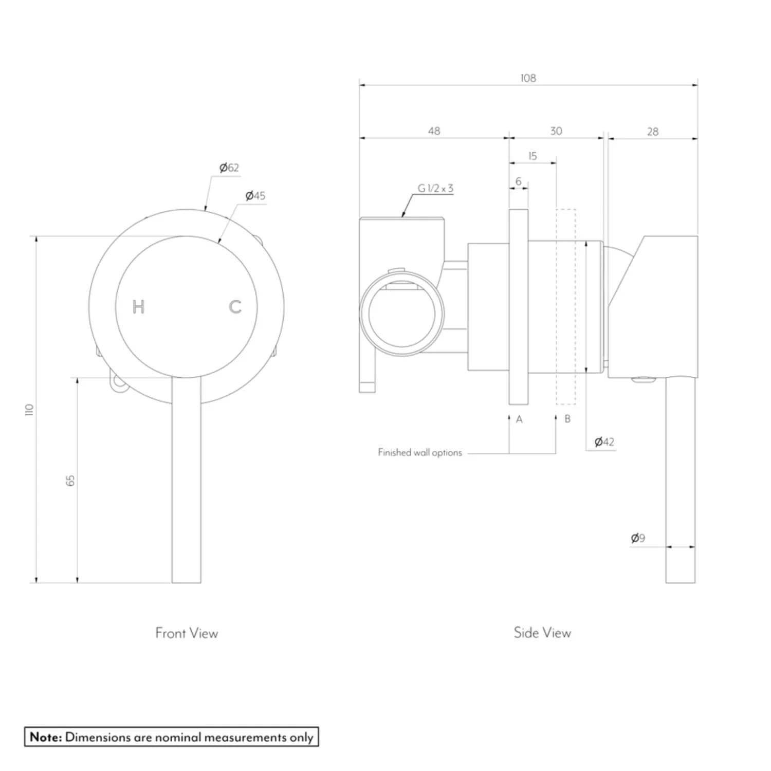 Elysian Minimal Wall Mixer - Image 10