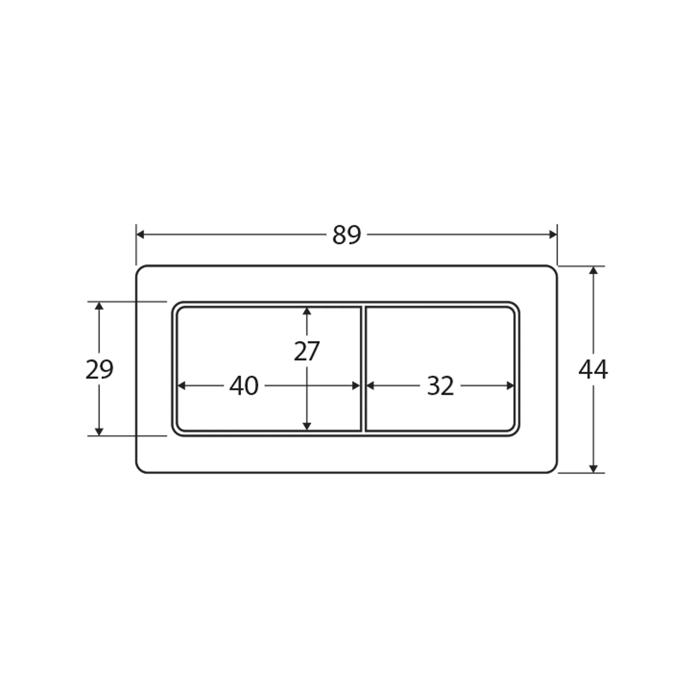 Fienza Rectangular Toilet Flush Button - Image 9