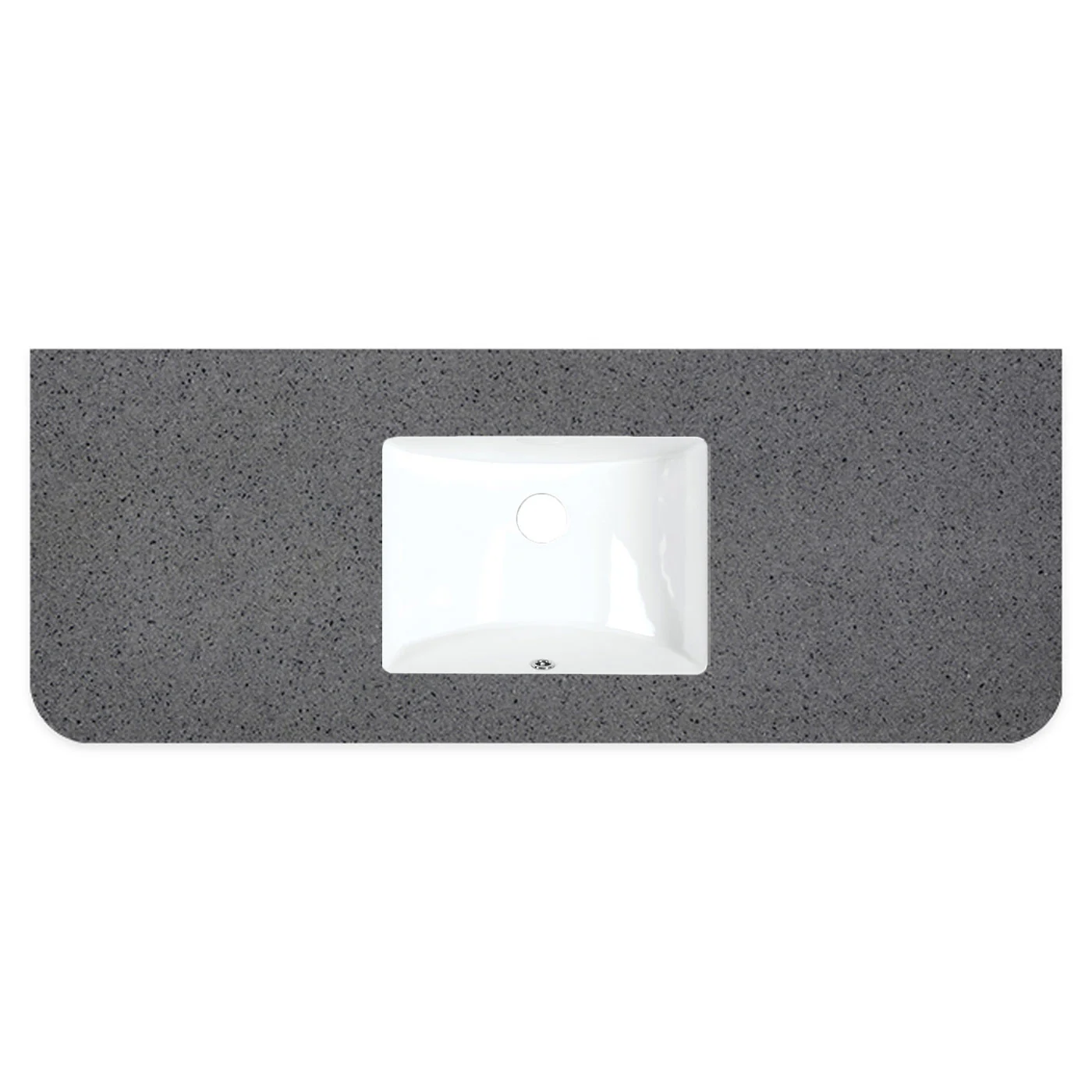 Fienza Curved Solid Surface Benchtop with Undermount Basin