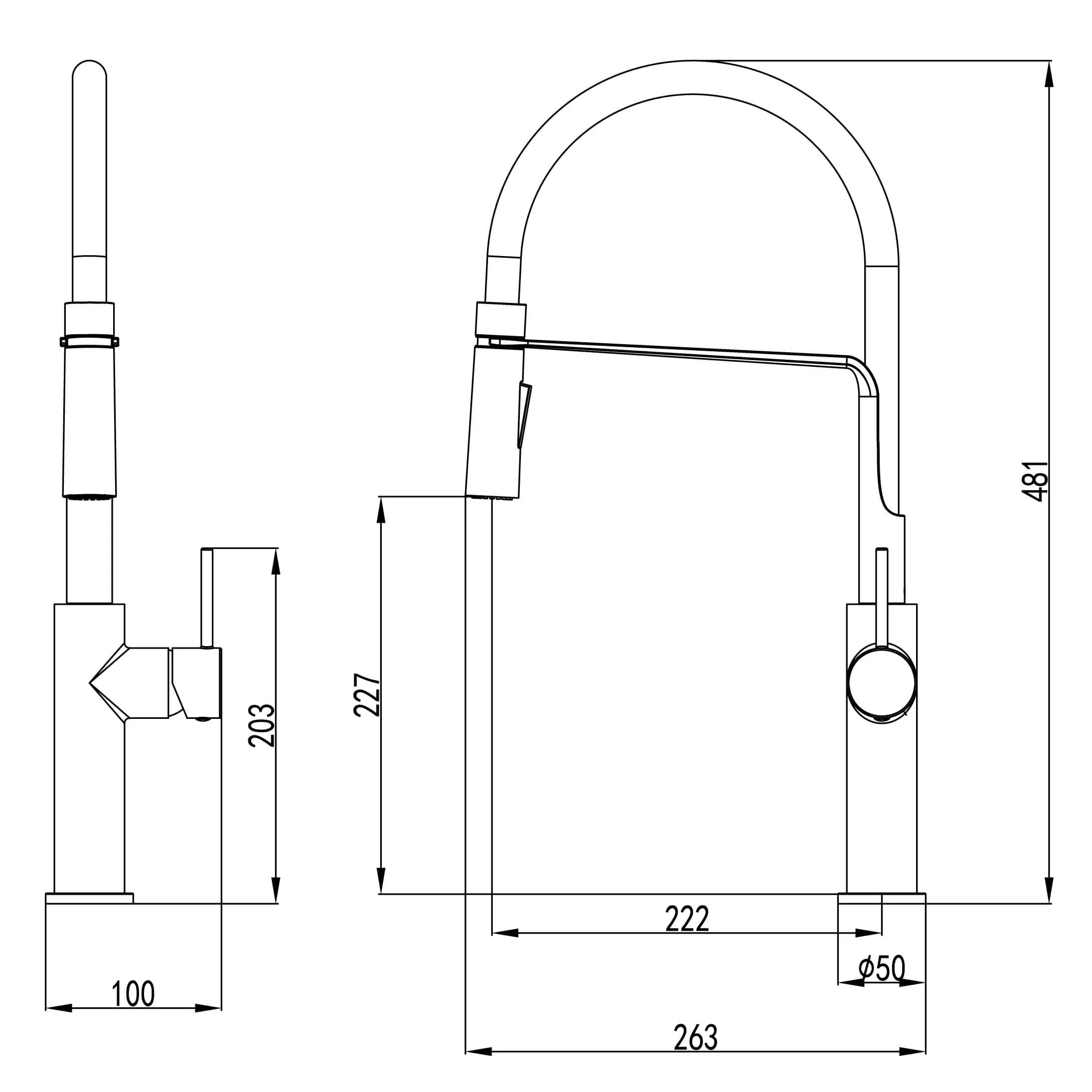 Hali Multifunction Veggie Spray Sink Mixer Tap - Image 5