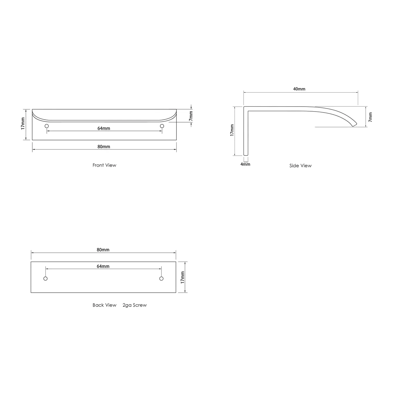 Hampshire Vanity Drawer Handle - Image 7