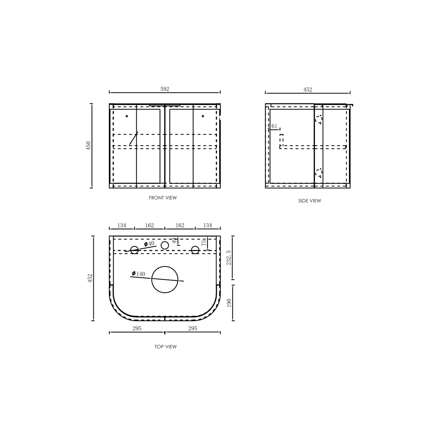 Hampshire White Curved Wall Hung Vanity - Image 9