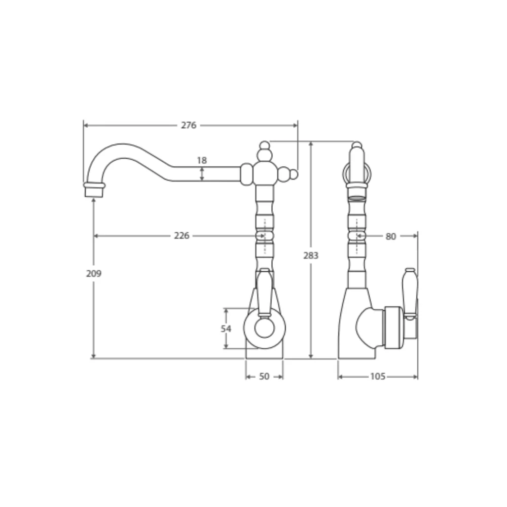 Eleanor Hamptons Vintage Sink Mixer - Image 9