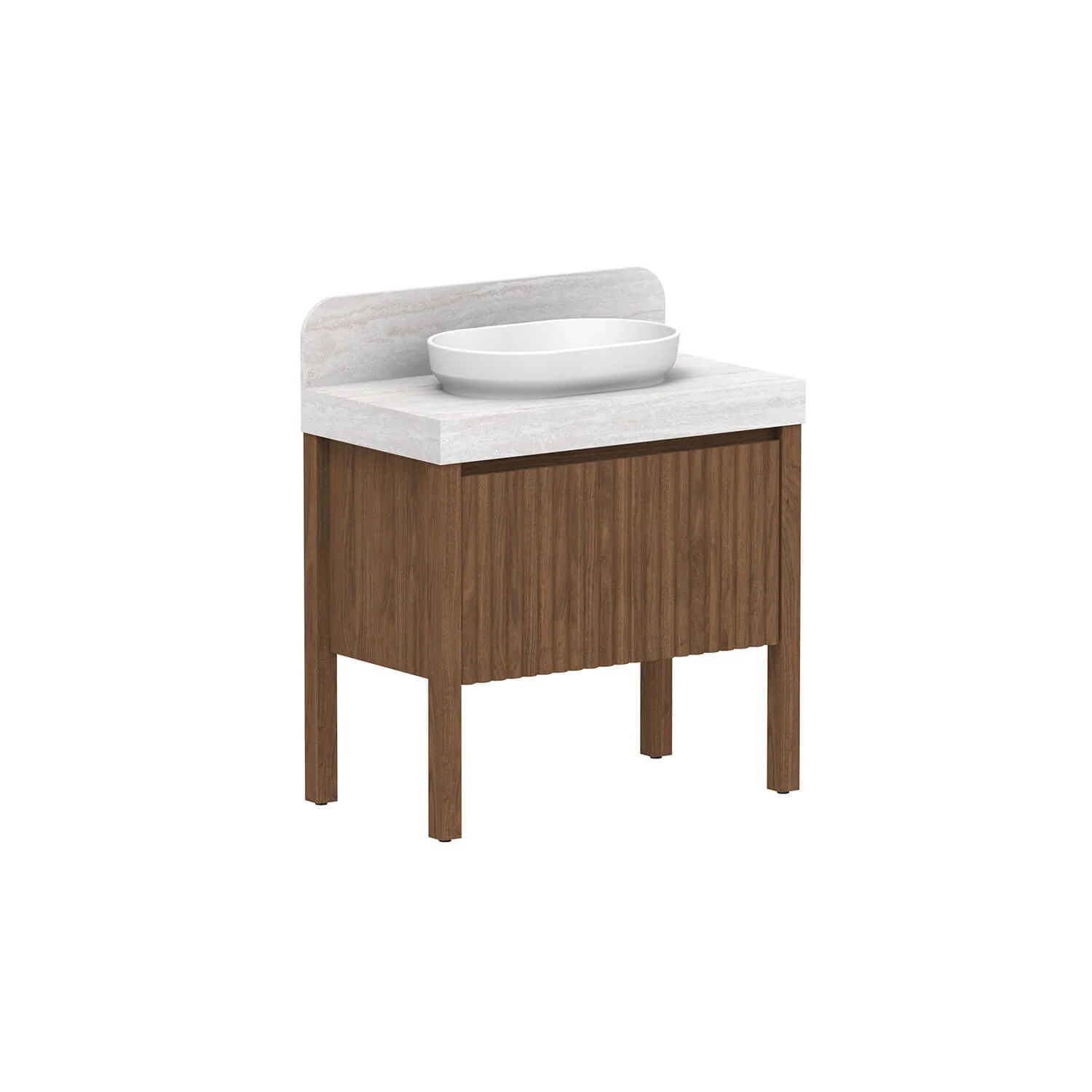 Harper Fluted Vanity with Legs - Image 11