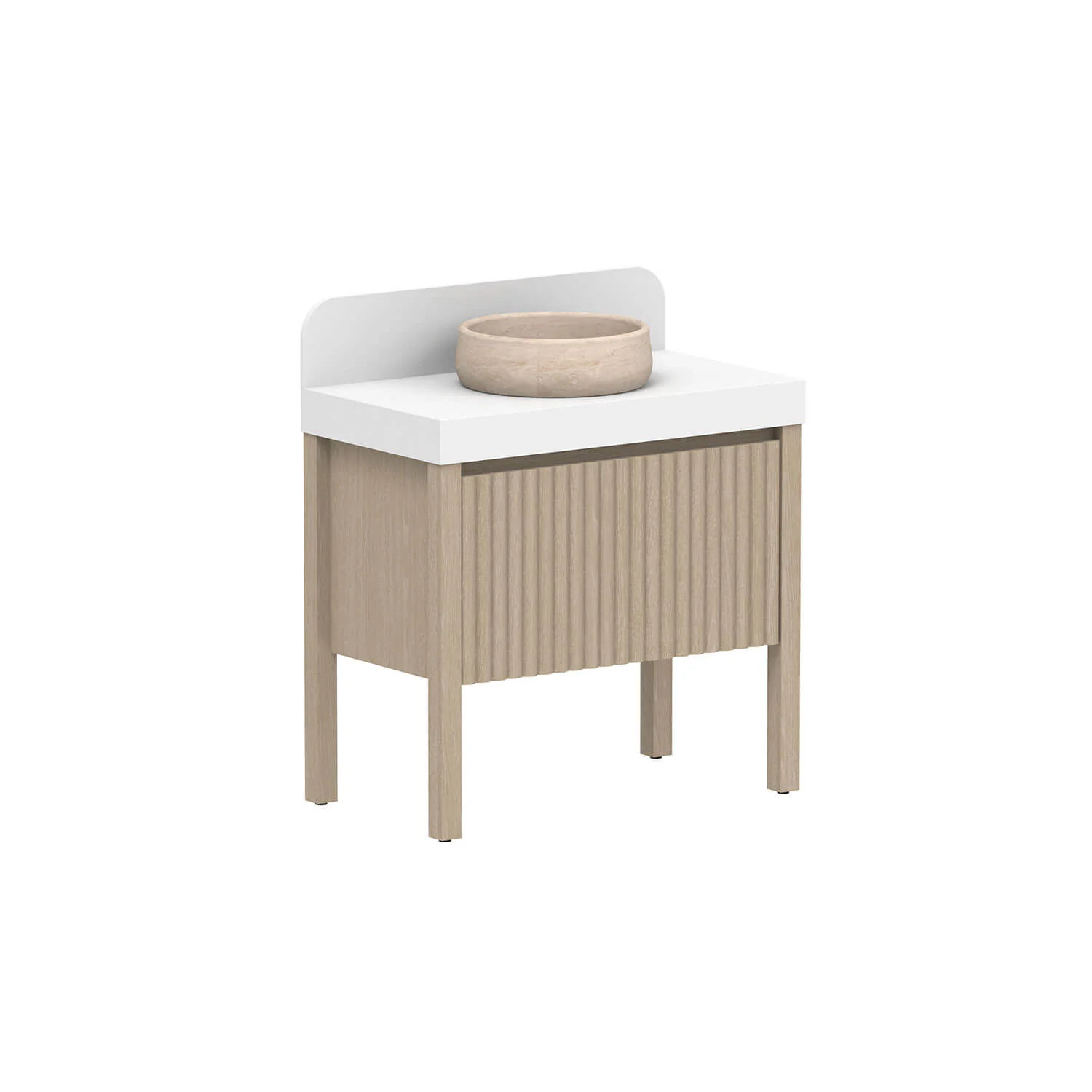 Harper Fluted Vanity with Legs - Image 12
