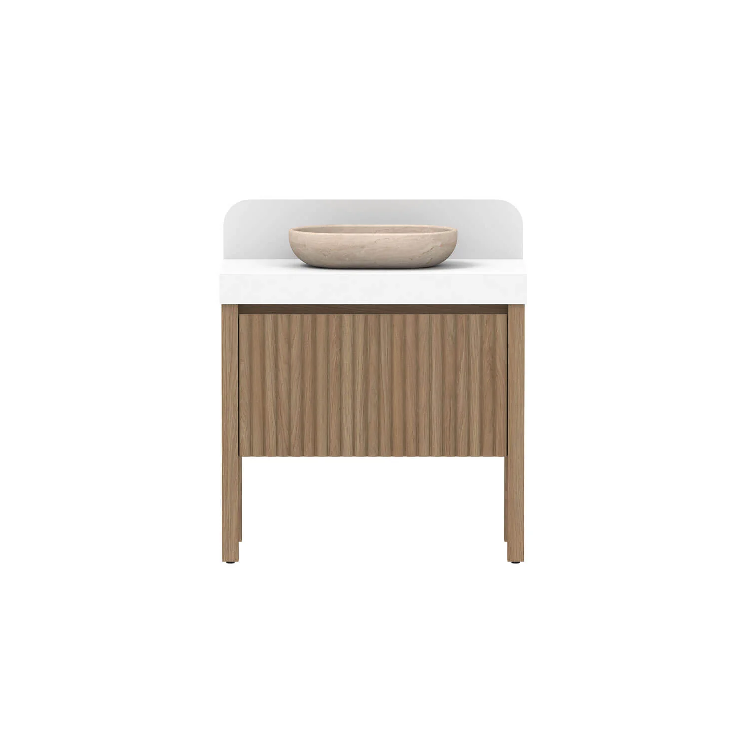 Harper Fluted Vanity with Legs - Image 14