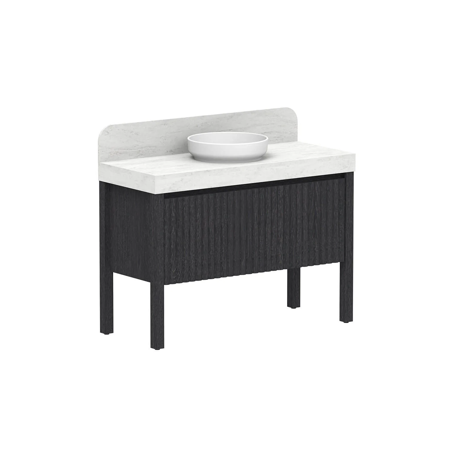 Harper Fluted Vanity with Legs - Image 3