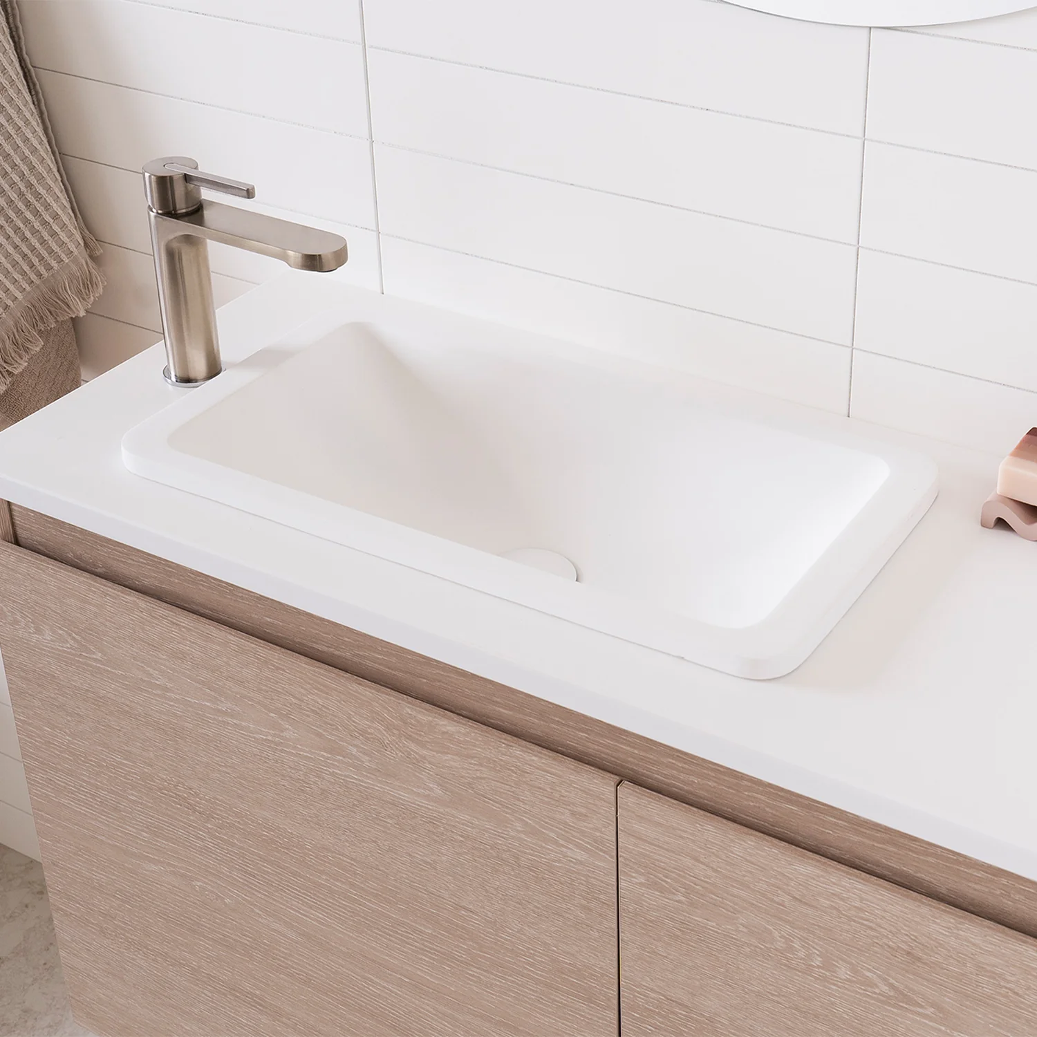 Hope Solid Surface Basin 495x255mm - Image 3