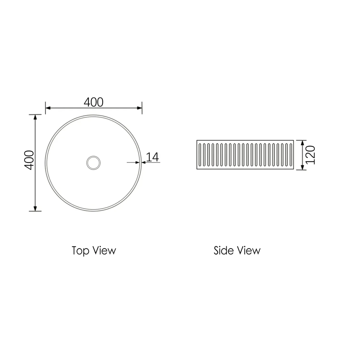 Hudson Concrete Above Counter Round Basin 400mm - Image 4