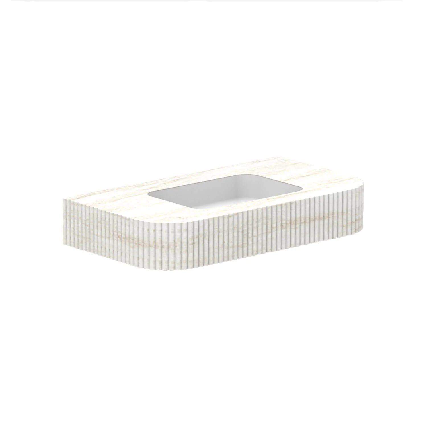 Imperial Fluted Wall Hung Stone Benchtop - Image 3