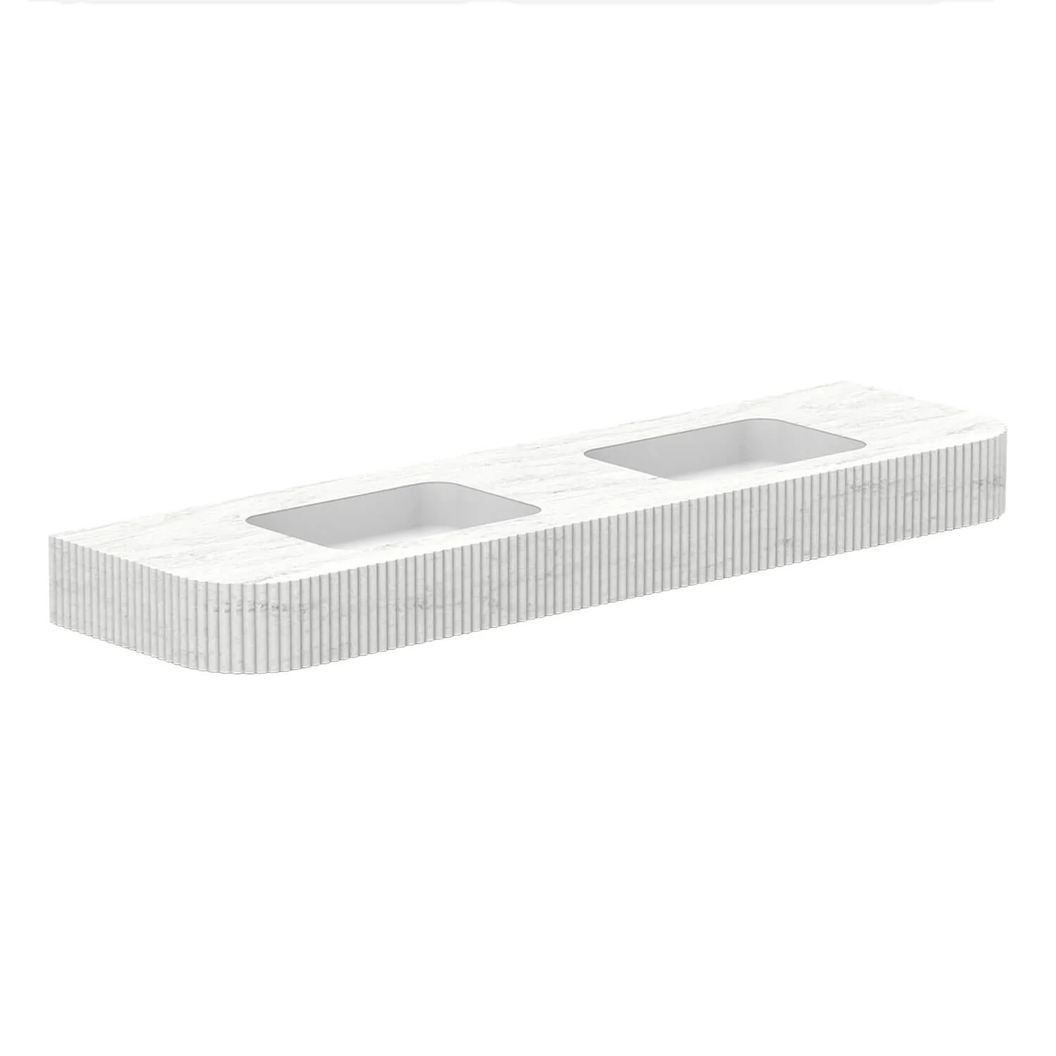 Imperial Fluted Wall Hung Stone Benchtop - Image 9