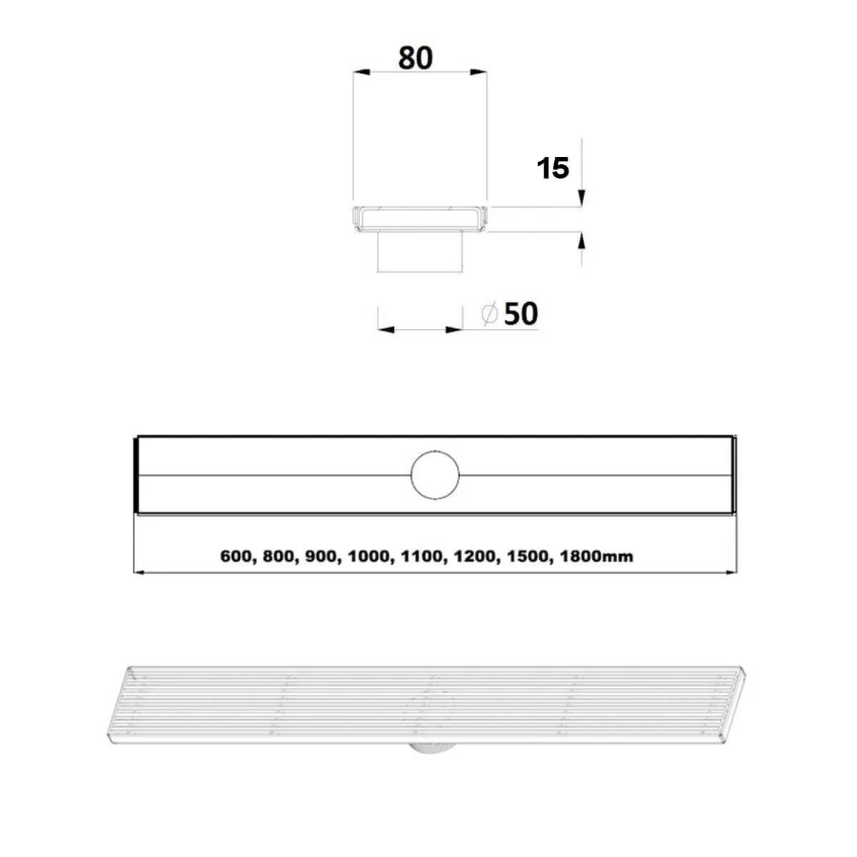 Kara Stainless Steel Strip Floor Grate 15mm Deep - Image 5