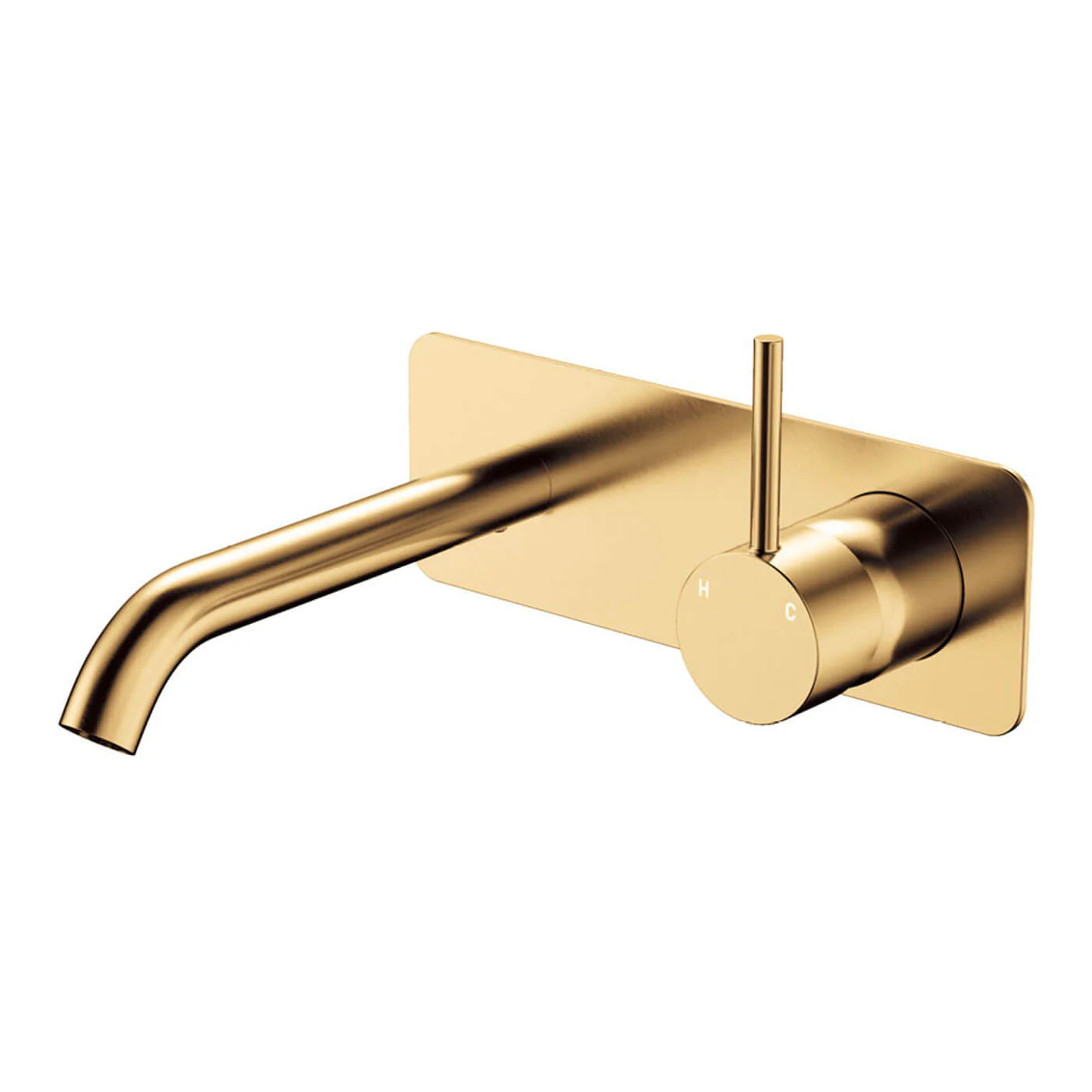 Kaya Upright Handle Wall Mixer Set with Backplate - Image 5