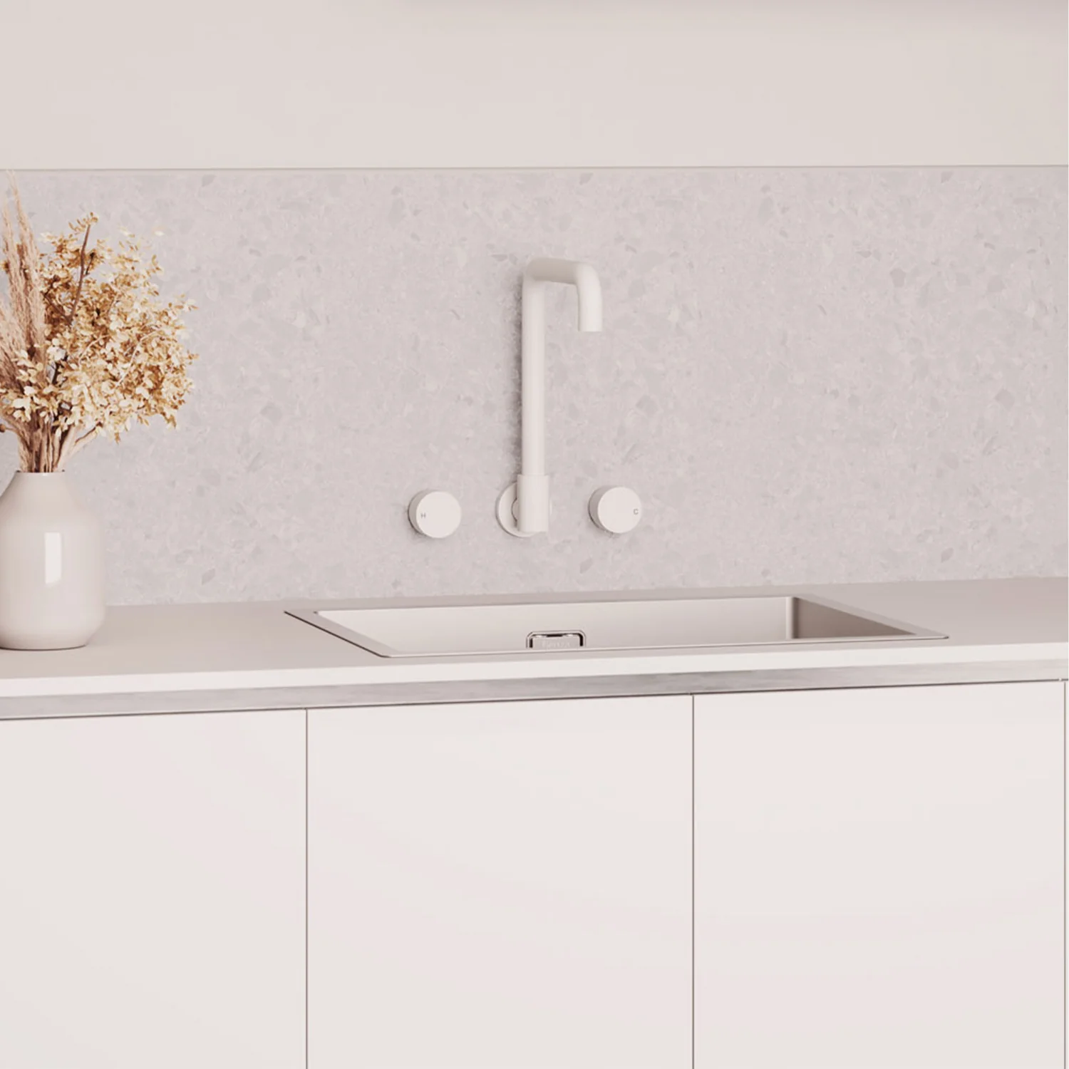 Kaya Squareline Wall Assembly Tap Set - Image 8