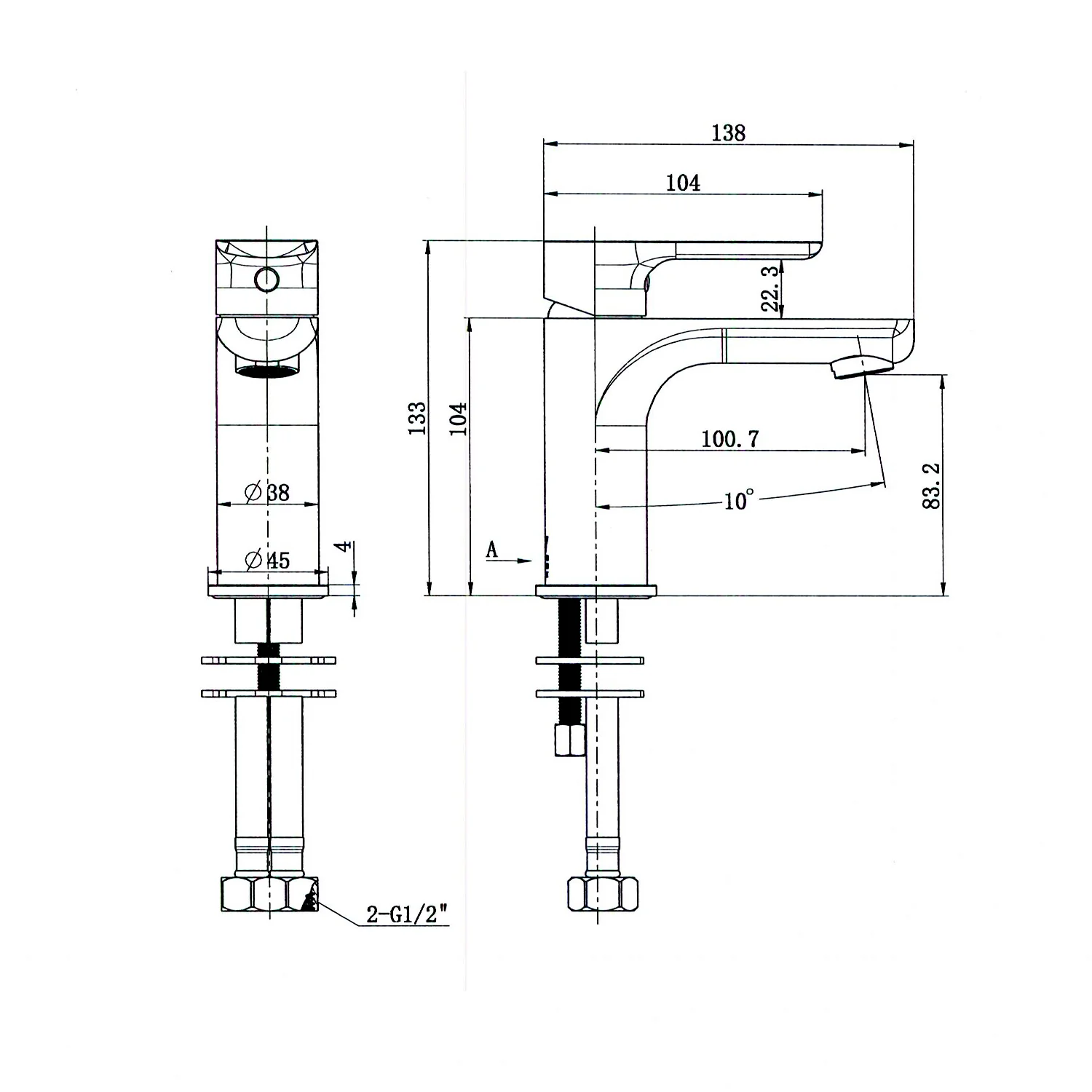 Kiama Short Brass Basin Mixer - Image 5