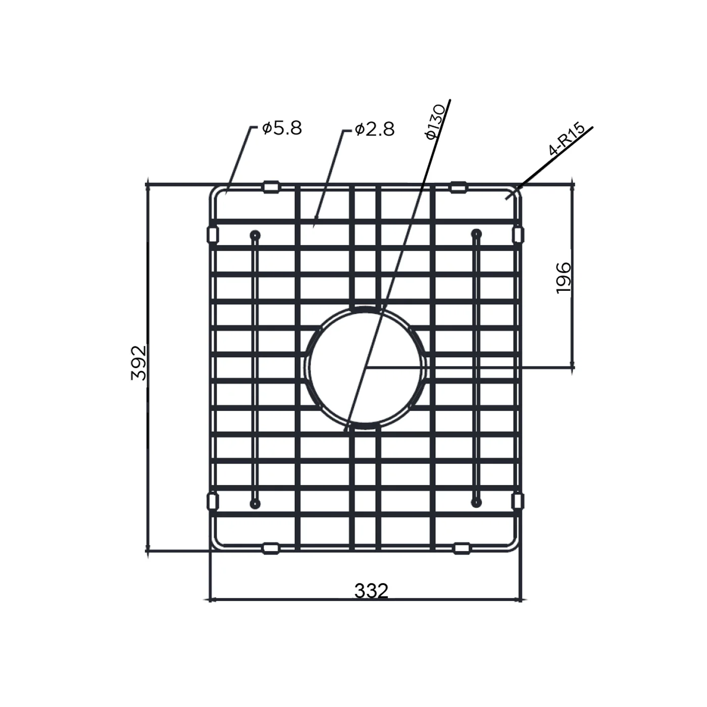 Lavello Double Stainless Steel Sink Protector 332x392mm - Image 5