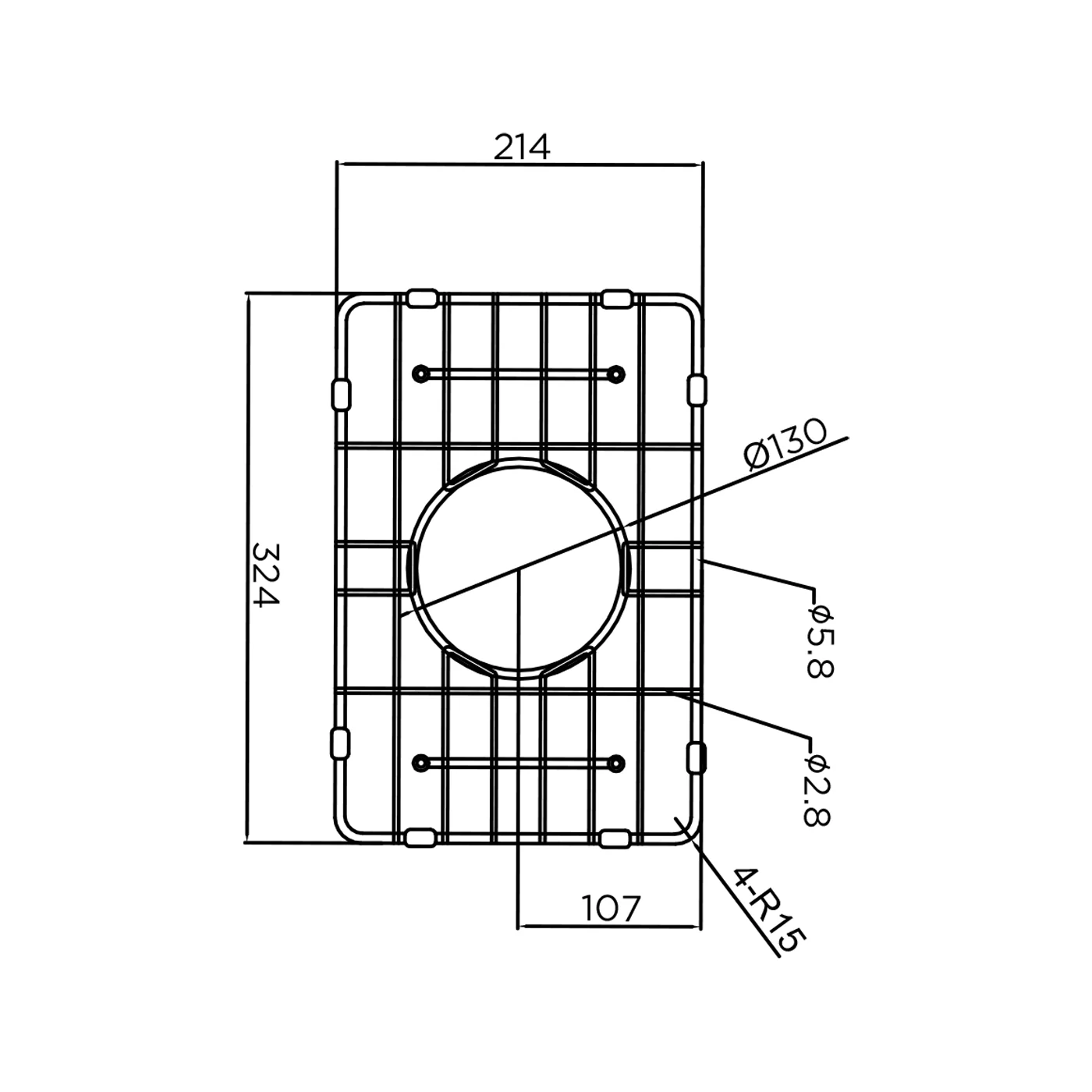 Lavello Single Stainless Steel Sink Protector 214x324mm - Image 5