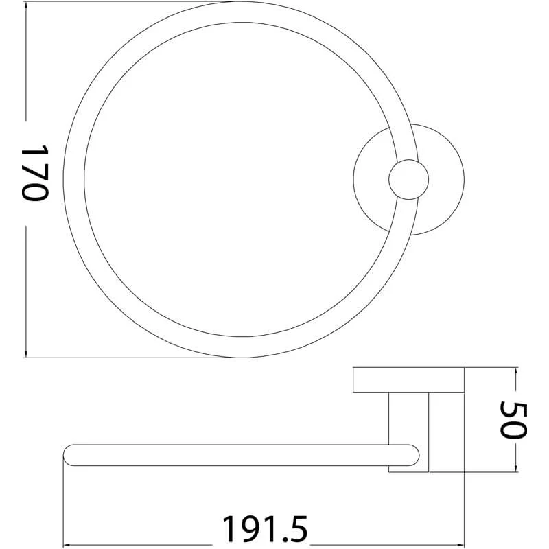 Leah Towel Ring Holder 170mm - Image 6