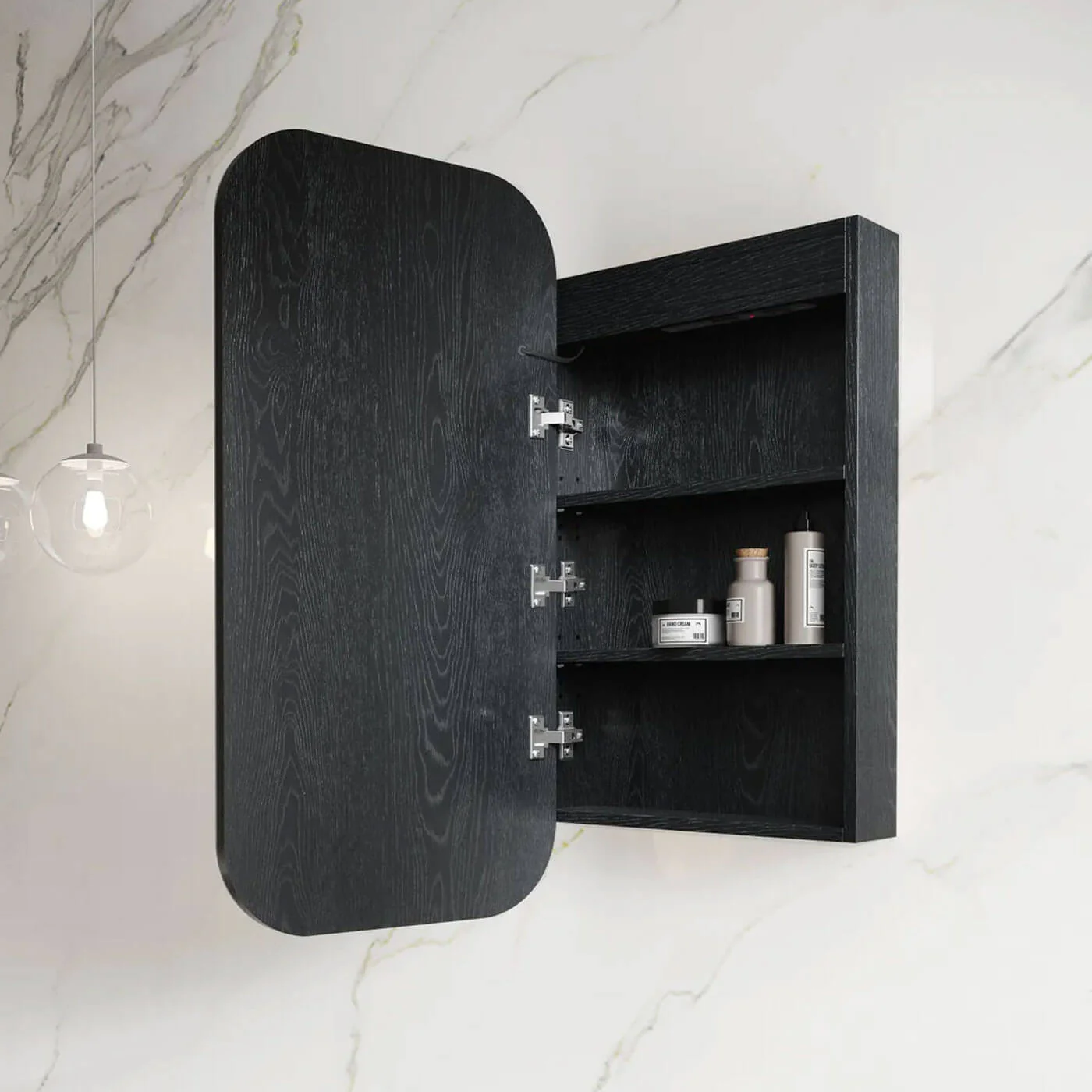 Newport LED Soft Square Shaving Mirror Cabinet 900x450mm - Image 2