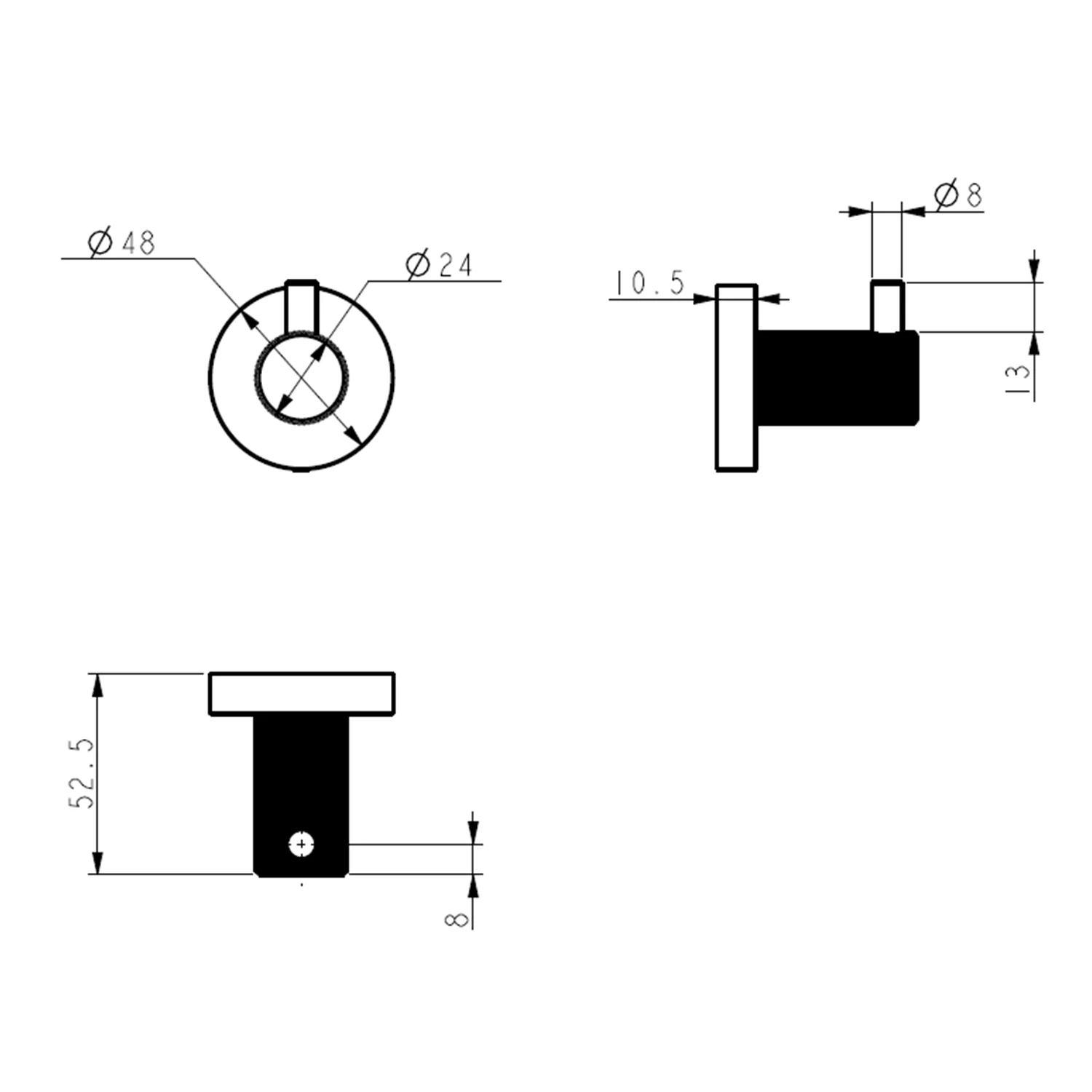 Linie Fluted Robe Hook - Image 5