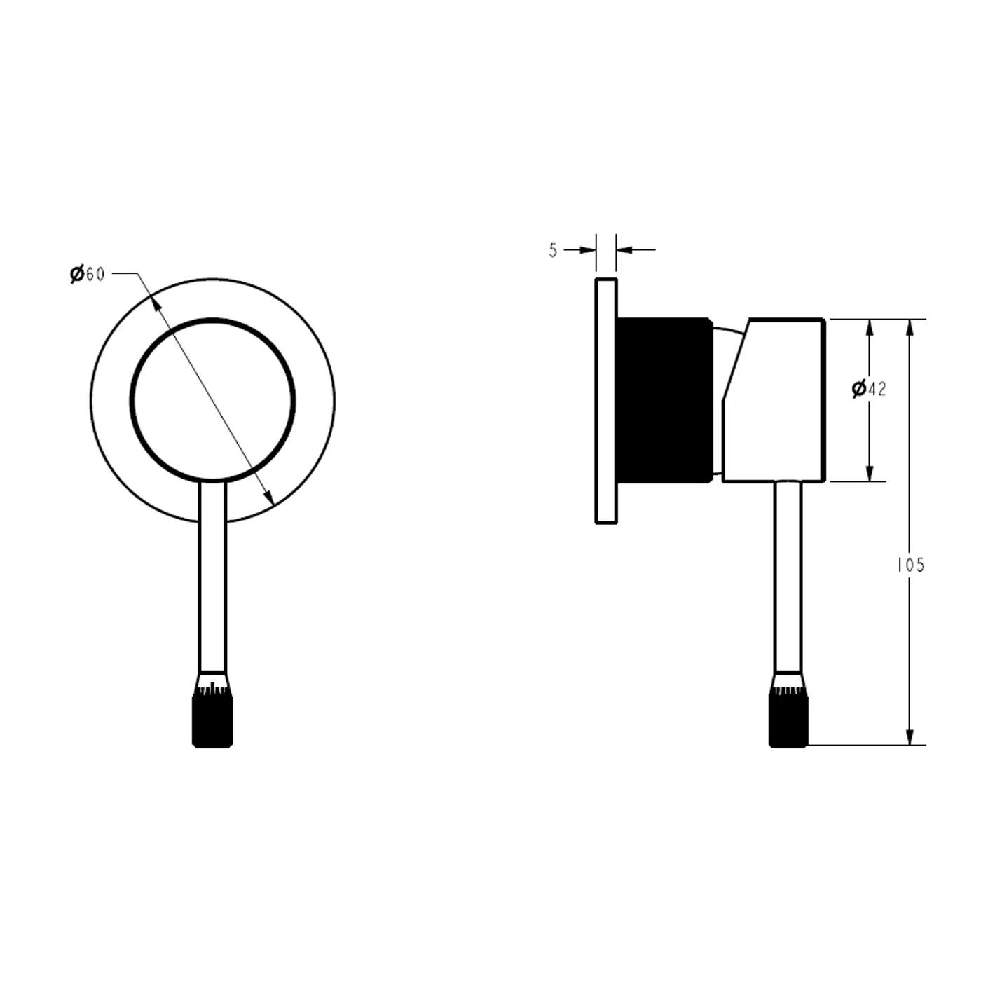 Linie Fluted Wall Mixer - Image 5